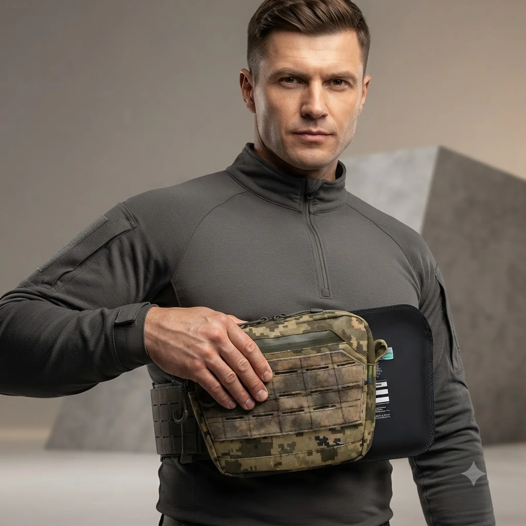 Сумка-напашник Kiborg з балістичним захистом Militex (2 клас)