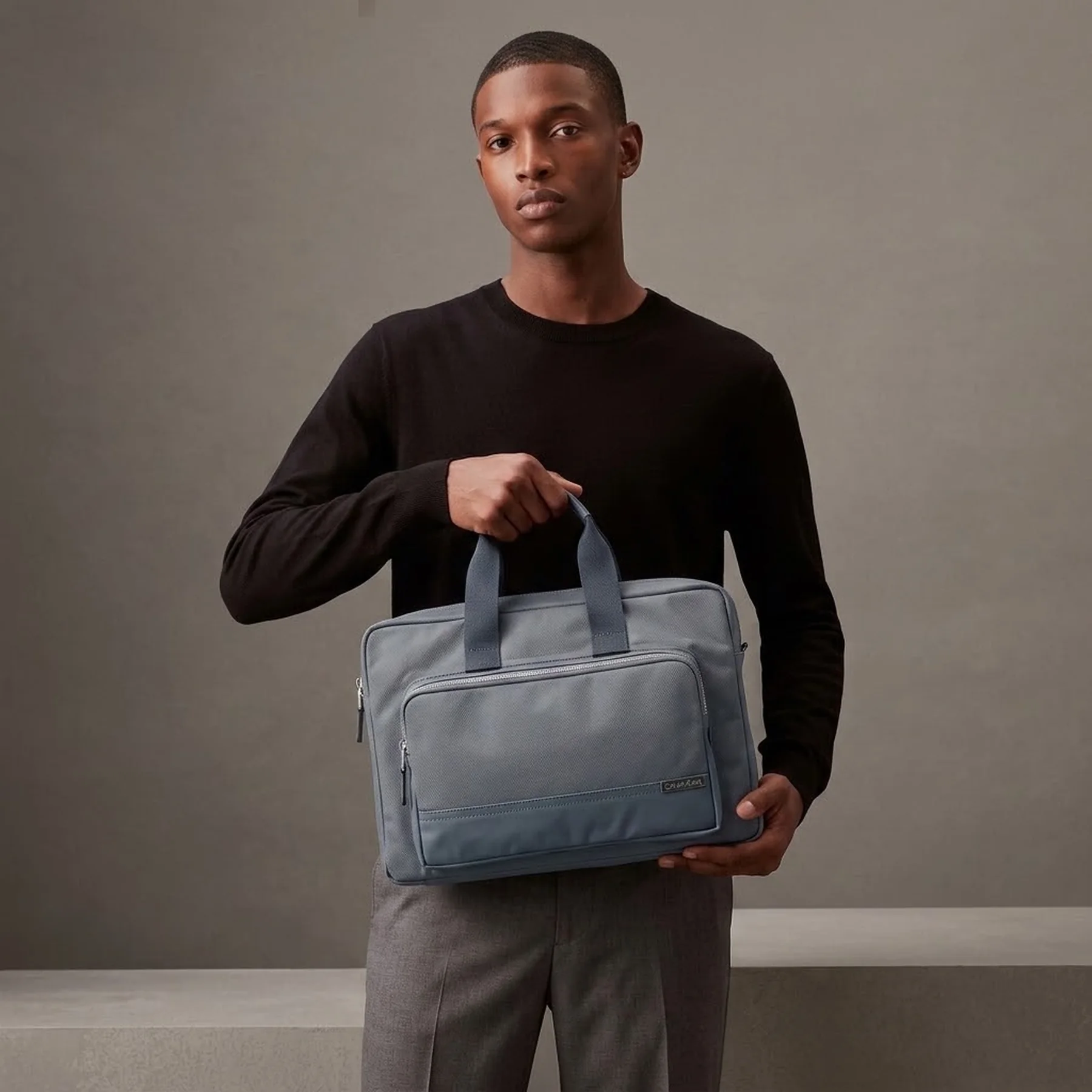 Сумка портфель Calvin Klein з логотипом 1159805289 (Сірий, One size)