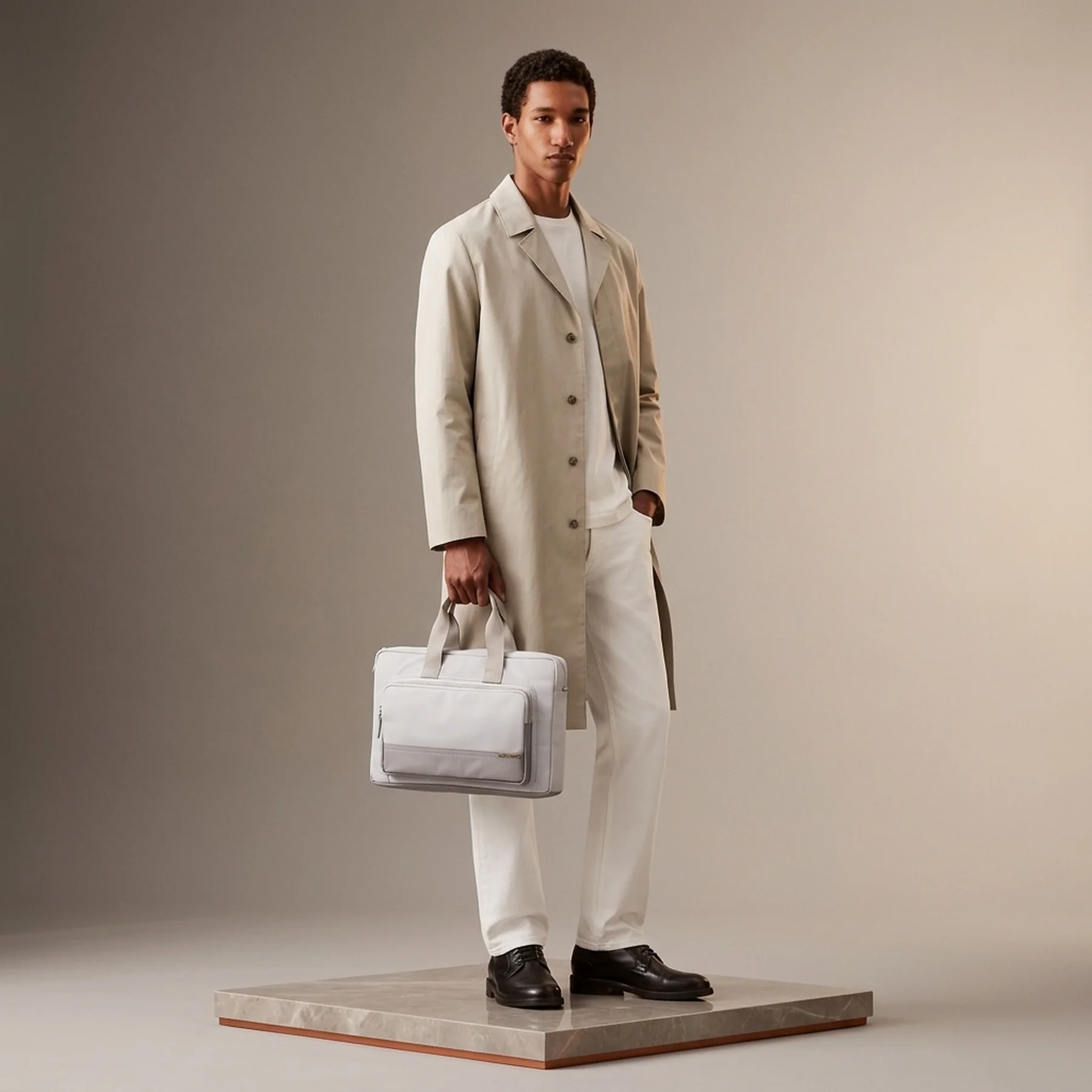 Сумка портфель Calvin Klein з логотипом 1159815990 (Сірий One size)