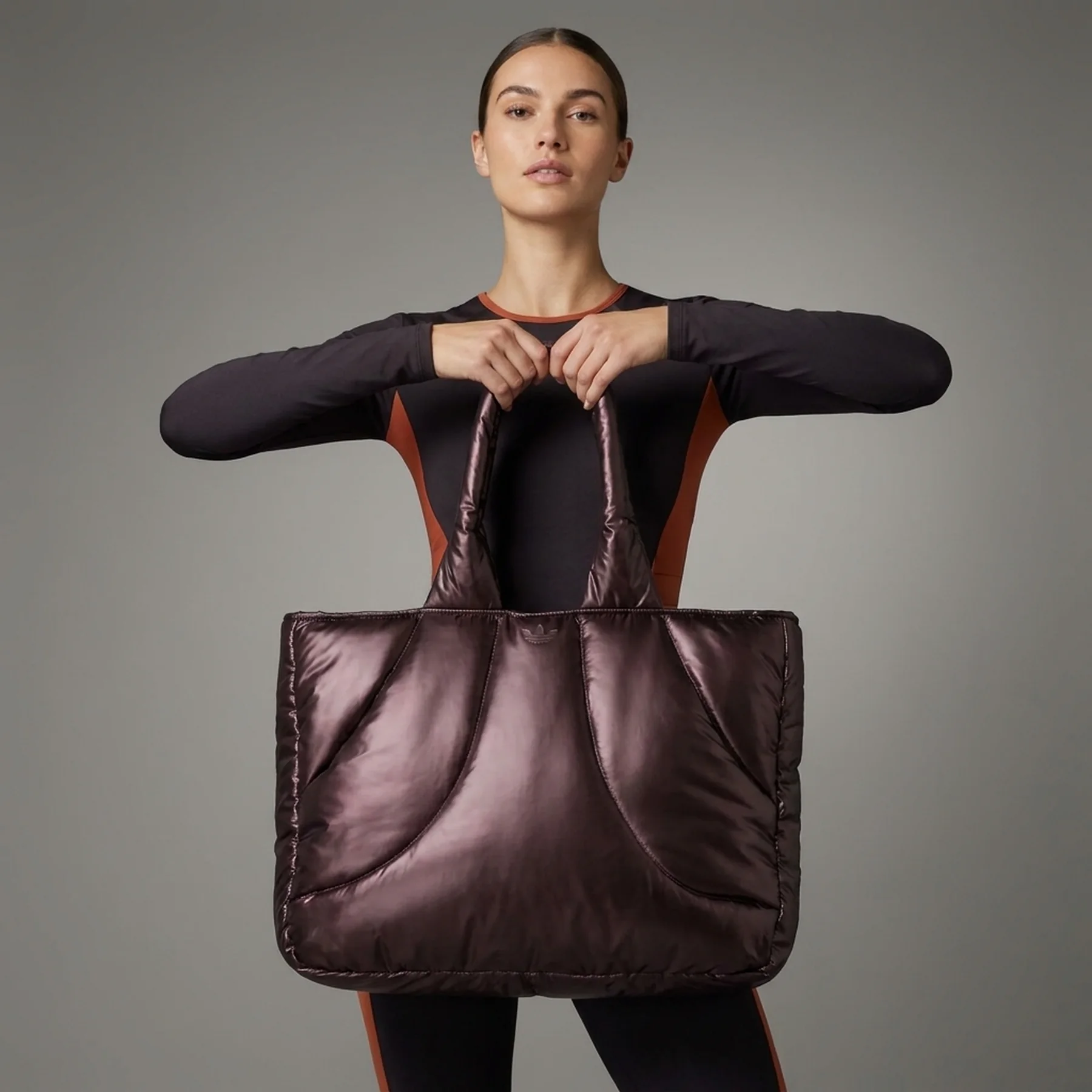 Сумка шопер Adidas Shopper Metallic Bag з логотипом спортивна 1159823380 (Бордовий One Size)