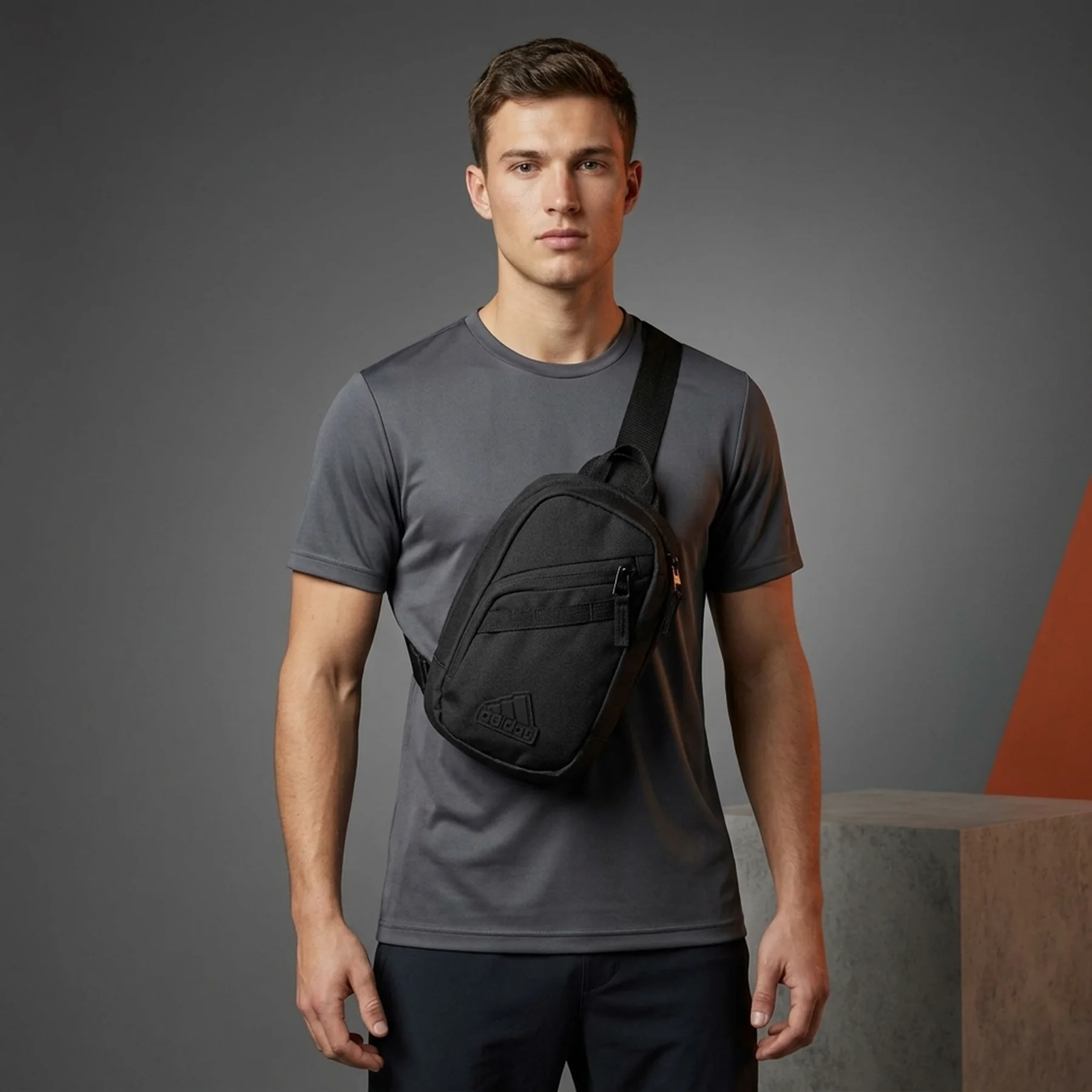 Сумка-слінг Adidas з логотипом 1159851867 Чорний