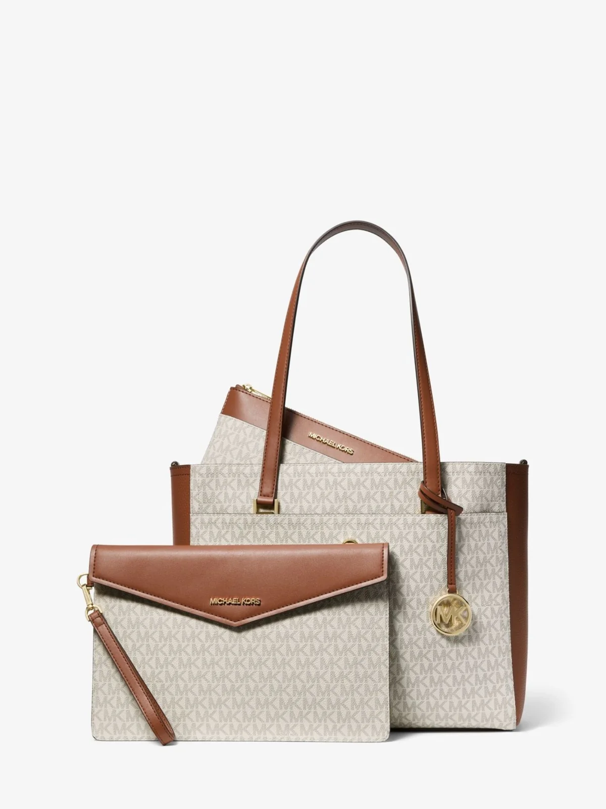 Сумка жіноча Michael Kors Maisie Large Logo 3 в 1 1159828563 (Коричневий One size)