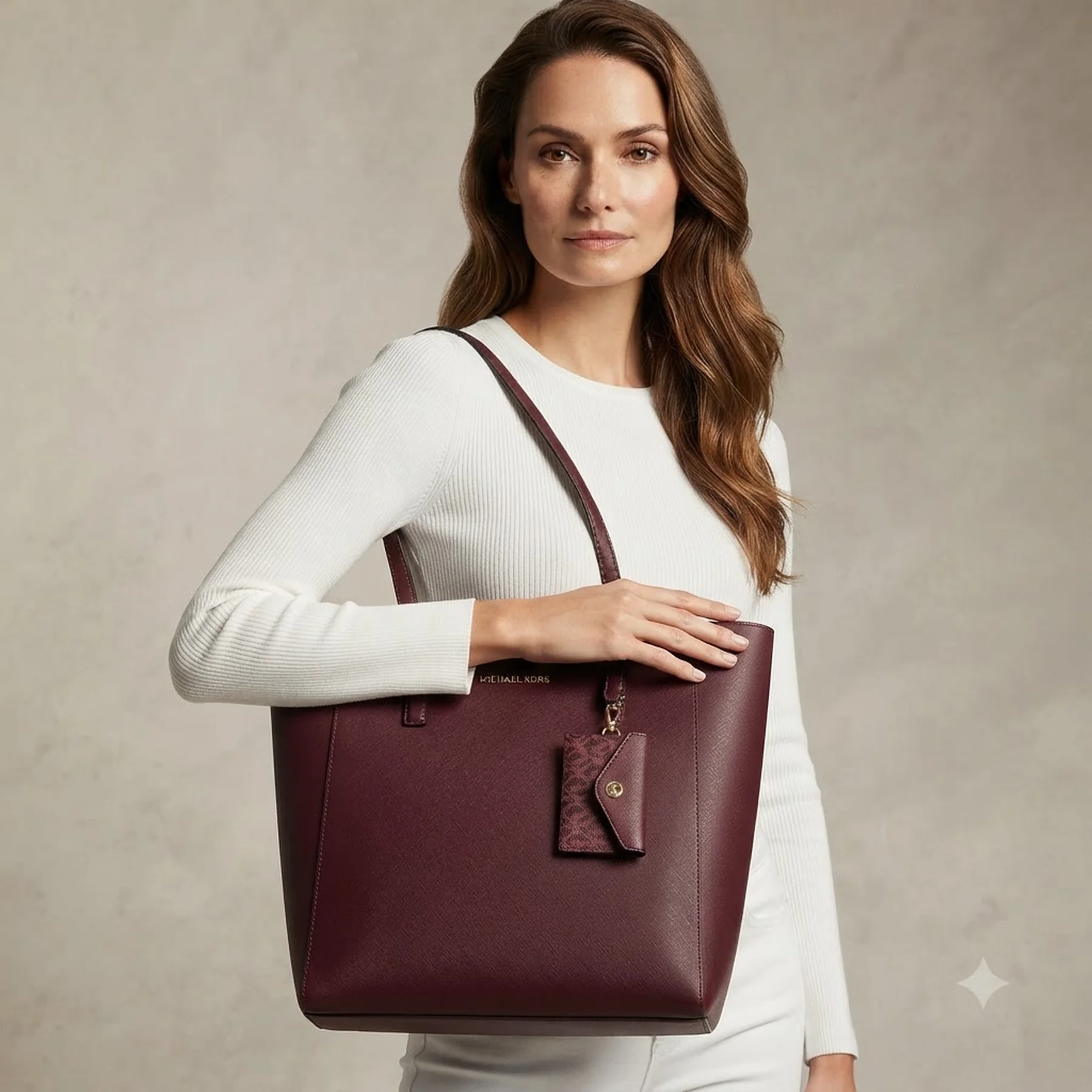 Сумка жіноча Michael Kors з гаманцем 1159833105 (Бордовий One size)