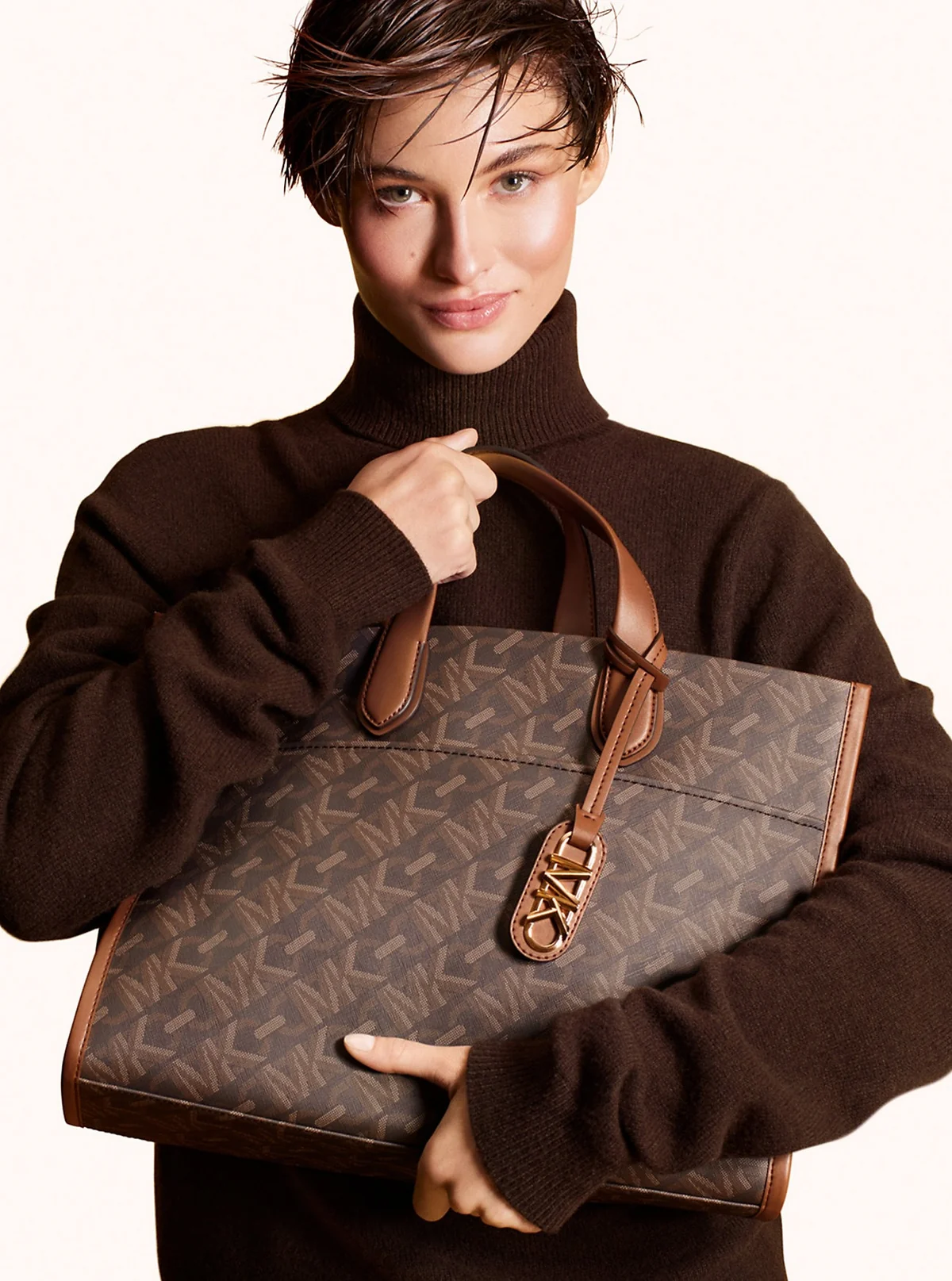 Сумка жіноча Michael Kors з принтом 1159828160 (Коричневий One size)