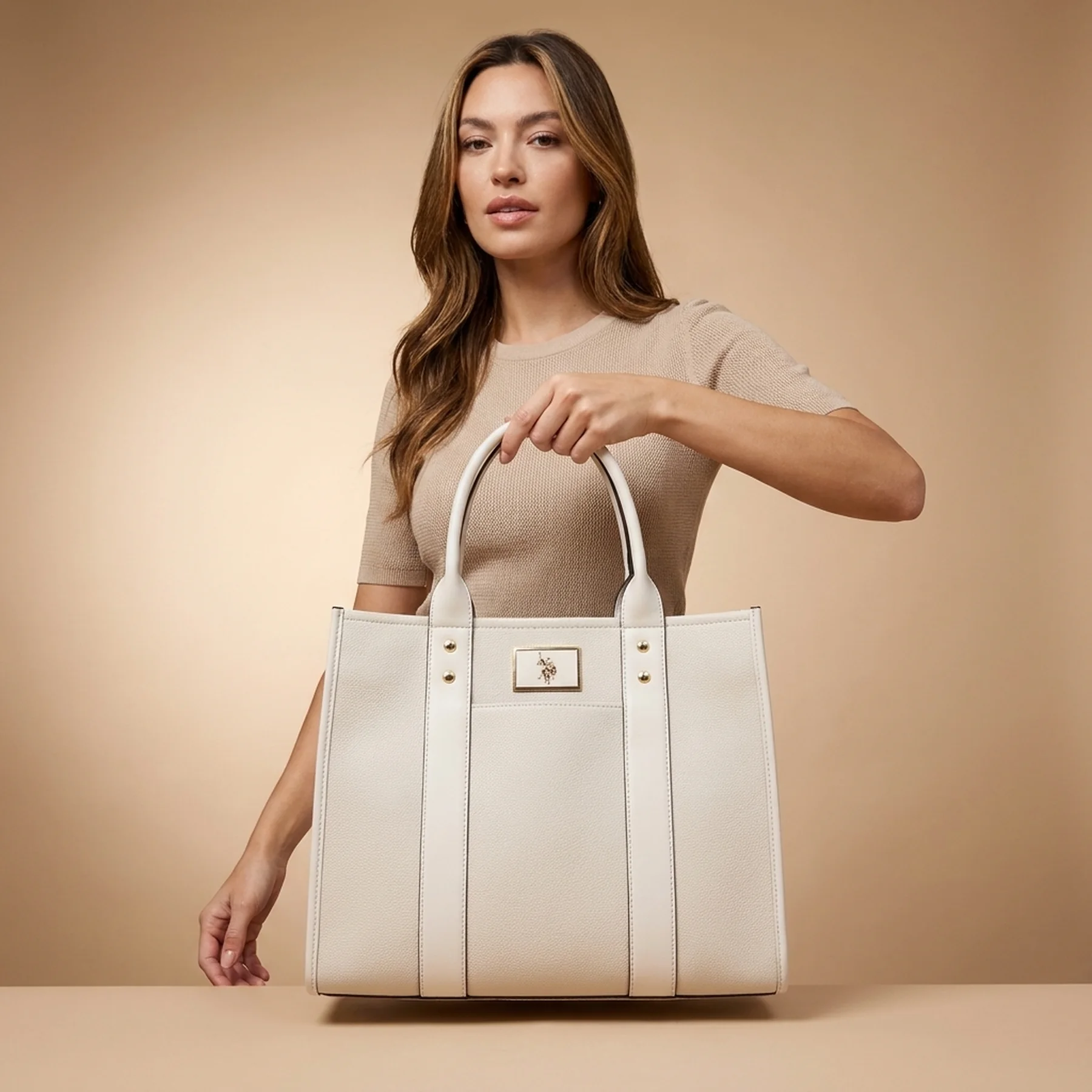 Сумка жіноча US Polo Assn з довгим ремінцем 1159850003 Молочний