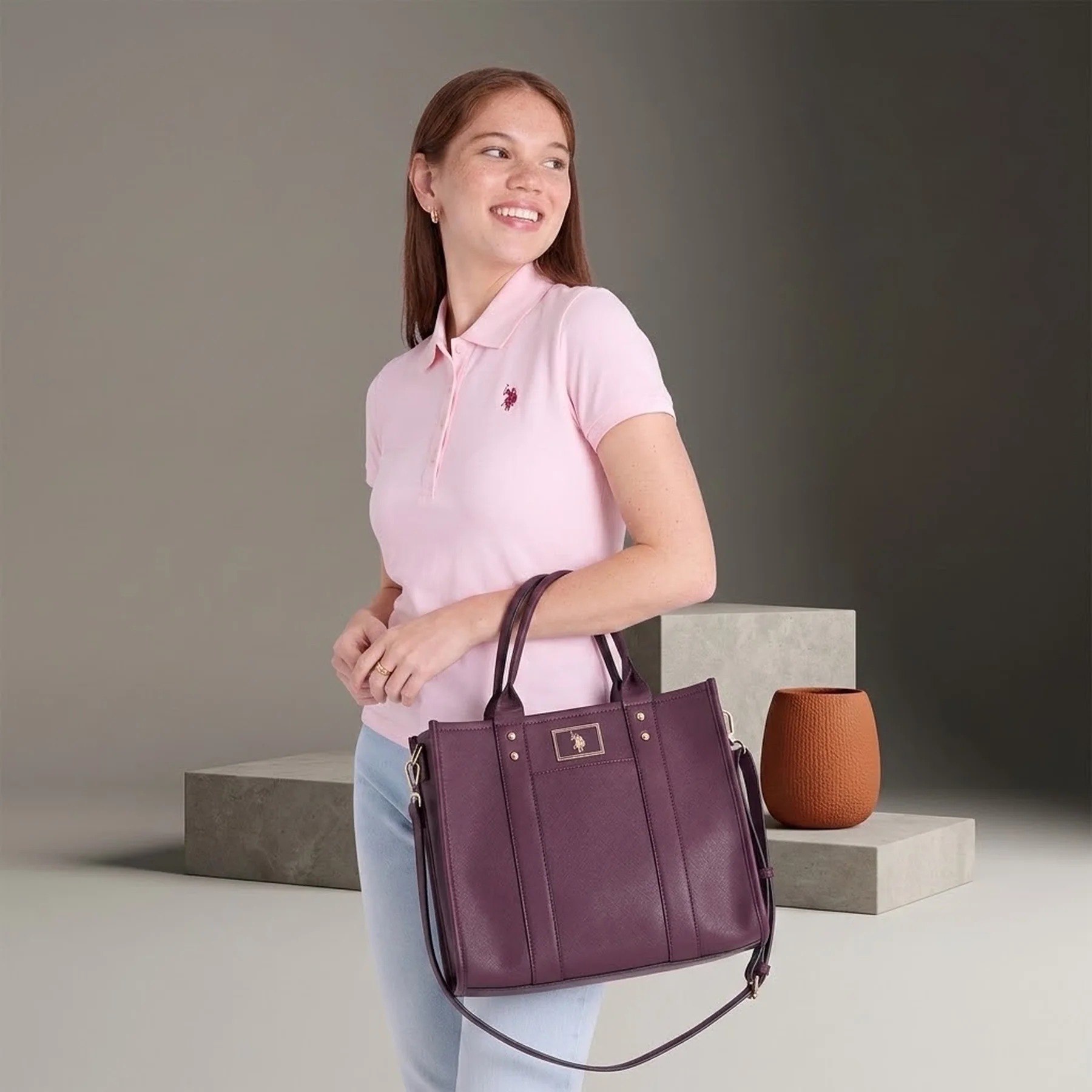 Сумка жіноча US Polo Assn з довгим ремінцем 1159850013 Бордовий