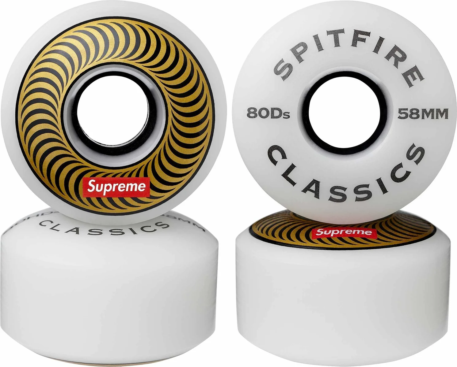 Supreme®/Spitfire® Classic Wheels Red(Set Of 4)