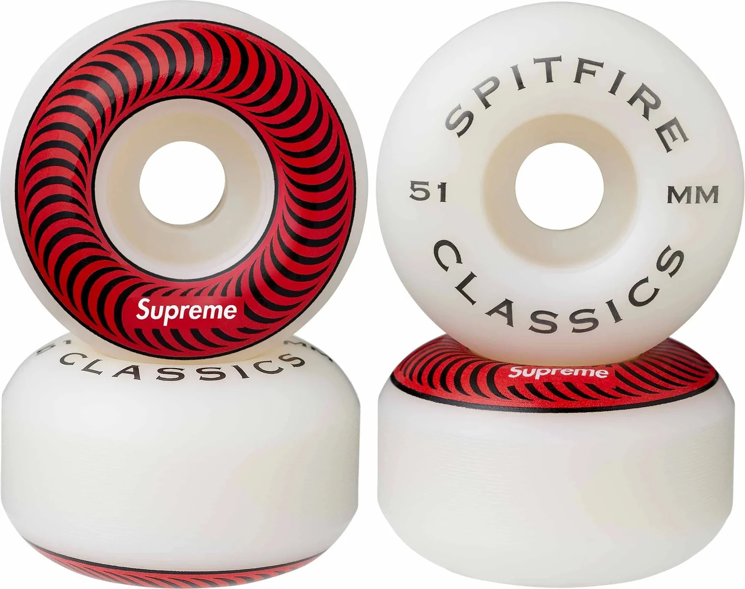 Supreme®/Spitfire® Classic Wheels Red(Set Of 4)