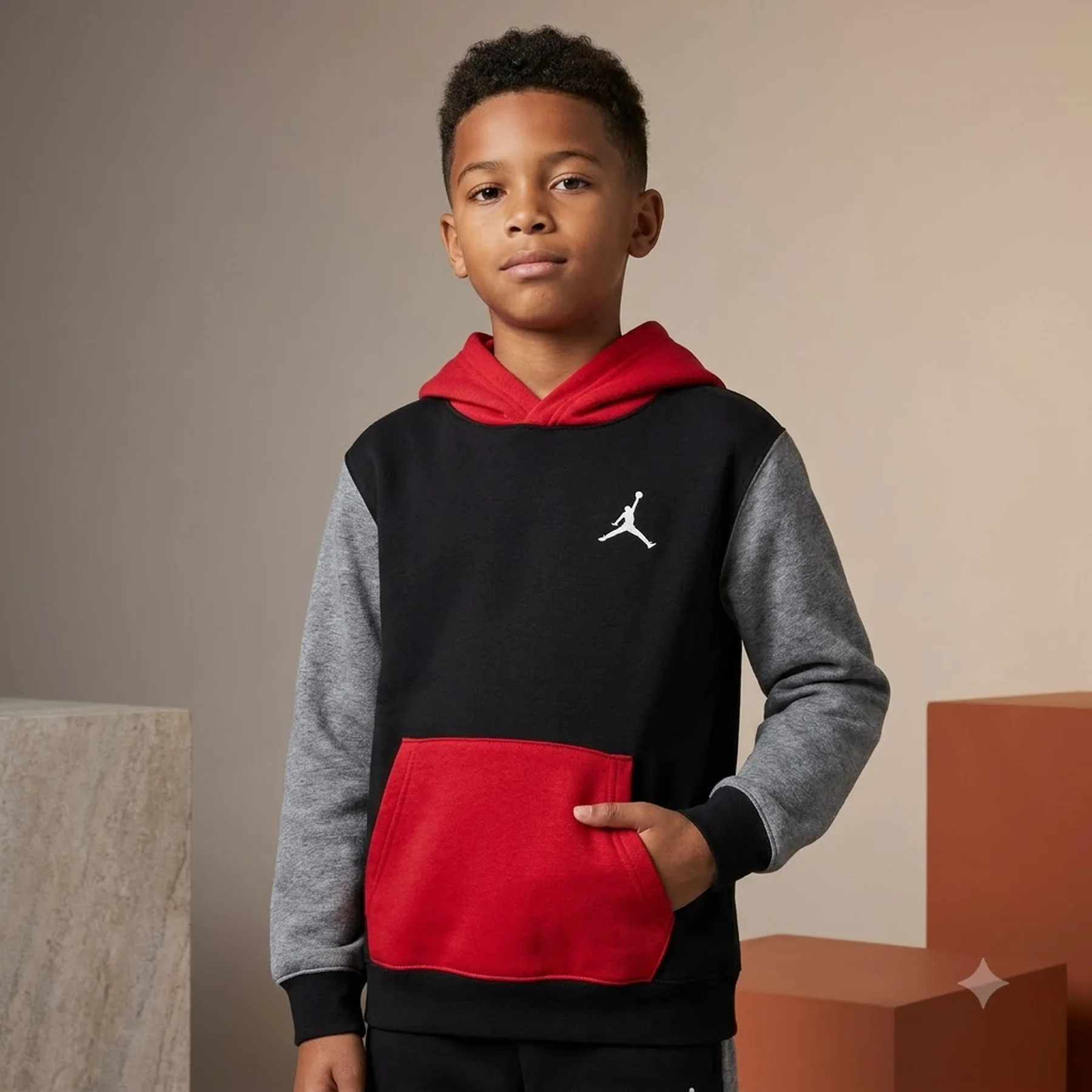 Светр дитячий Jordan Big Kids Color Block Hoodie Multi (95F116-KR5)