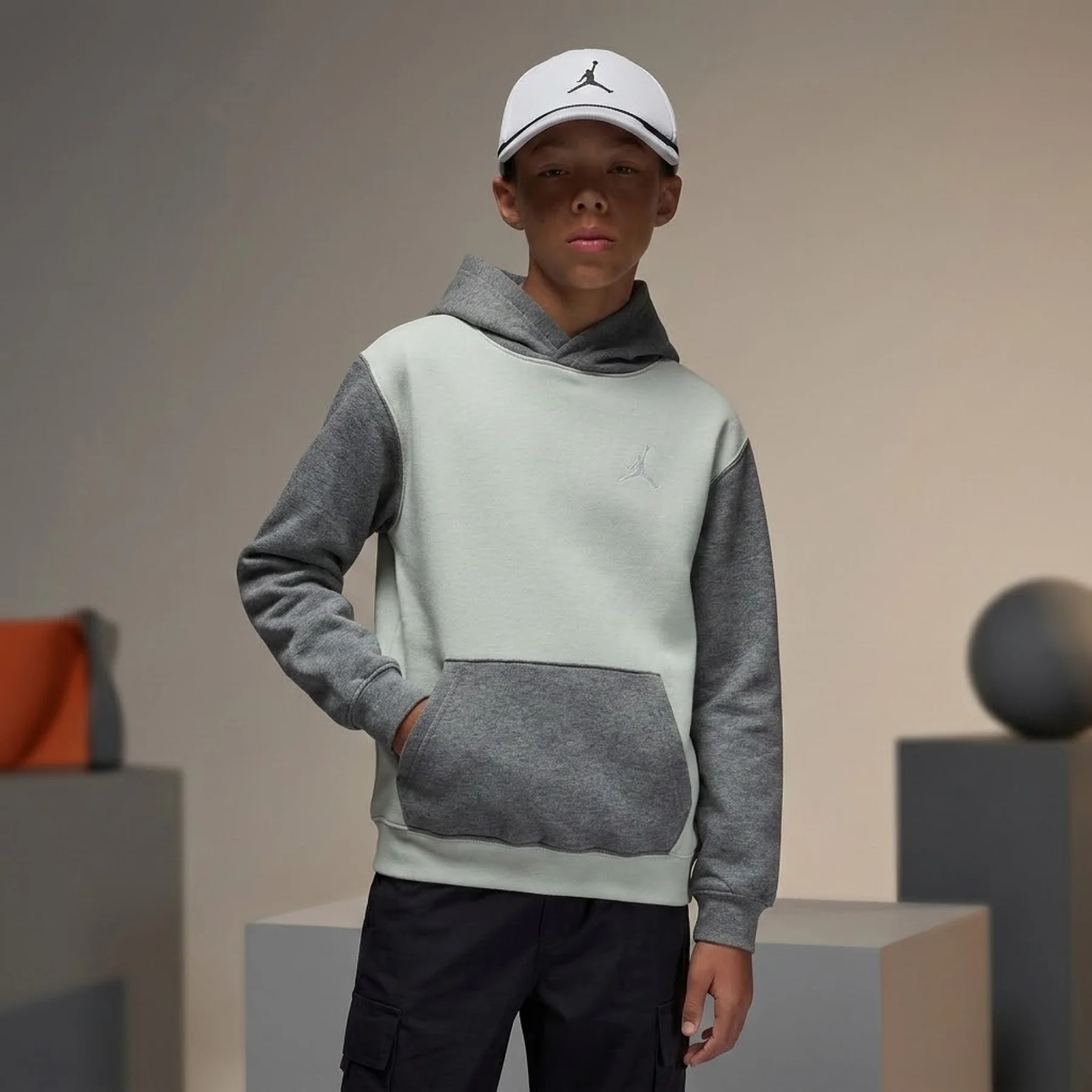 Светр дитячий Jordan Brooklyn Fleece Po Hoodie Grey (95F116-F40)
