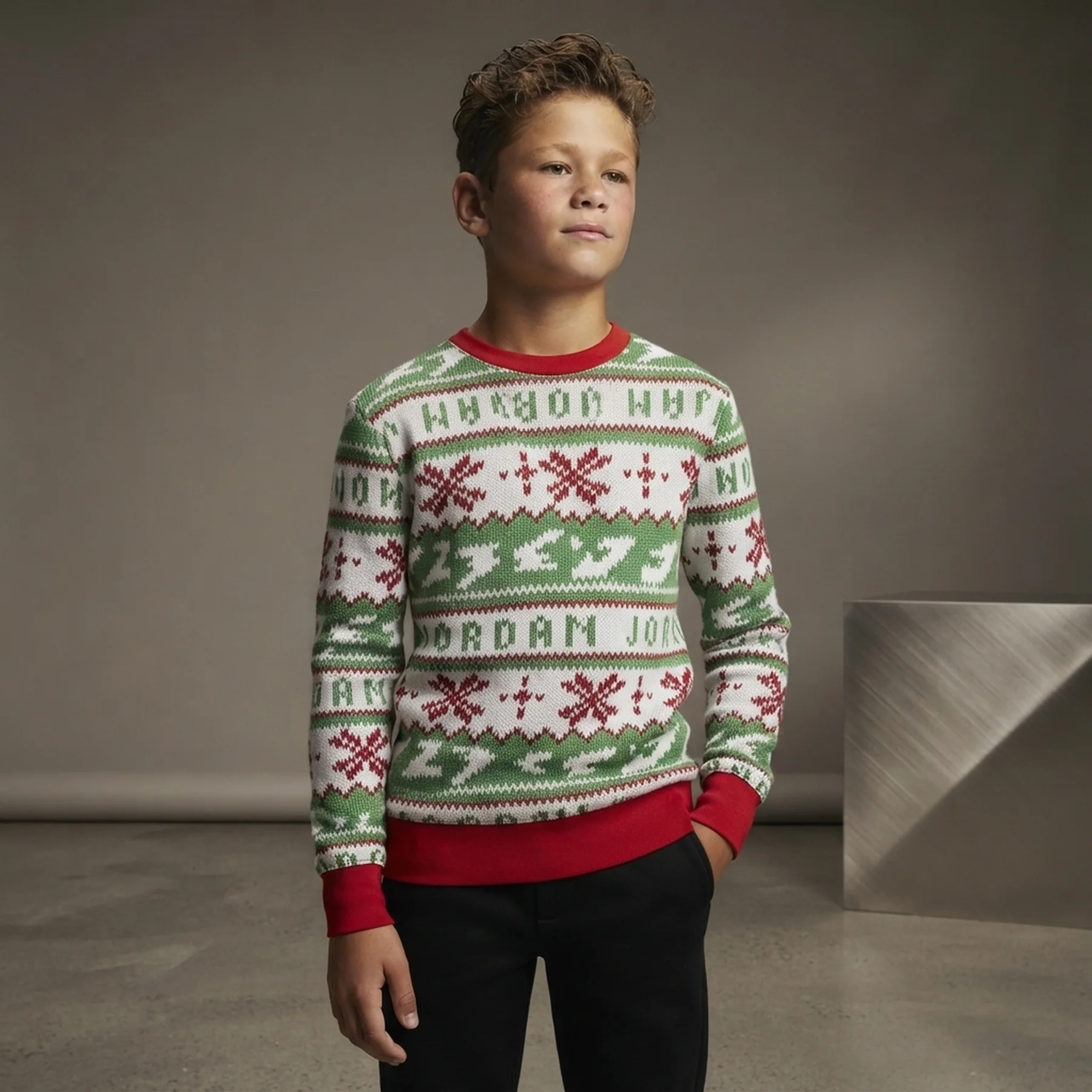 Светр дитячий Jordan Jumpman Holiday Christmas Sweatshirt Sweater (CT3459-010)