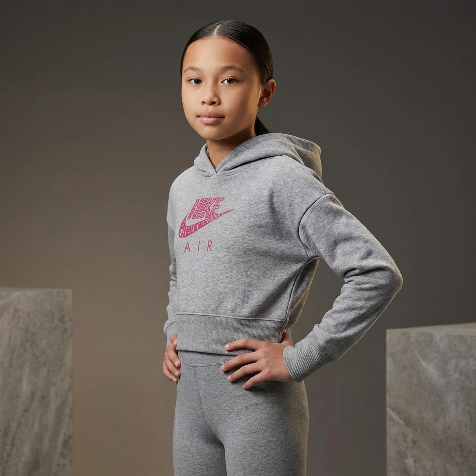 Светр підлітковий Nike G Nsw Air Ft Crop Hoodie Hbr (DA1173-091)