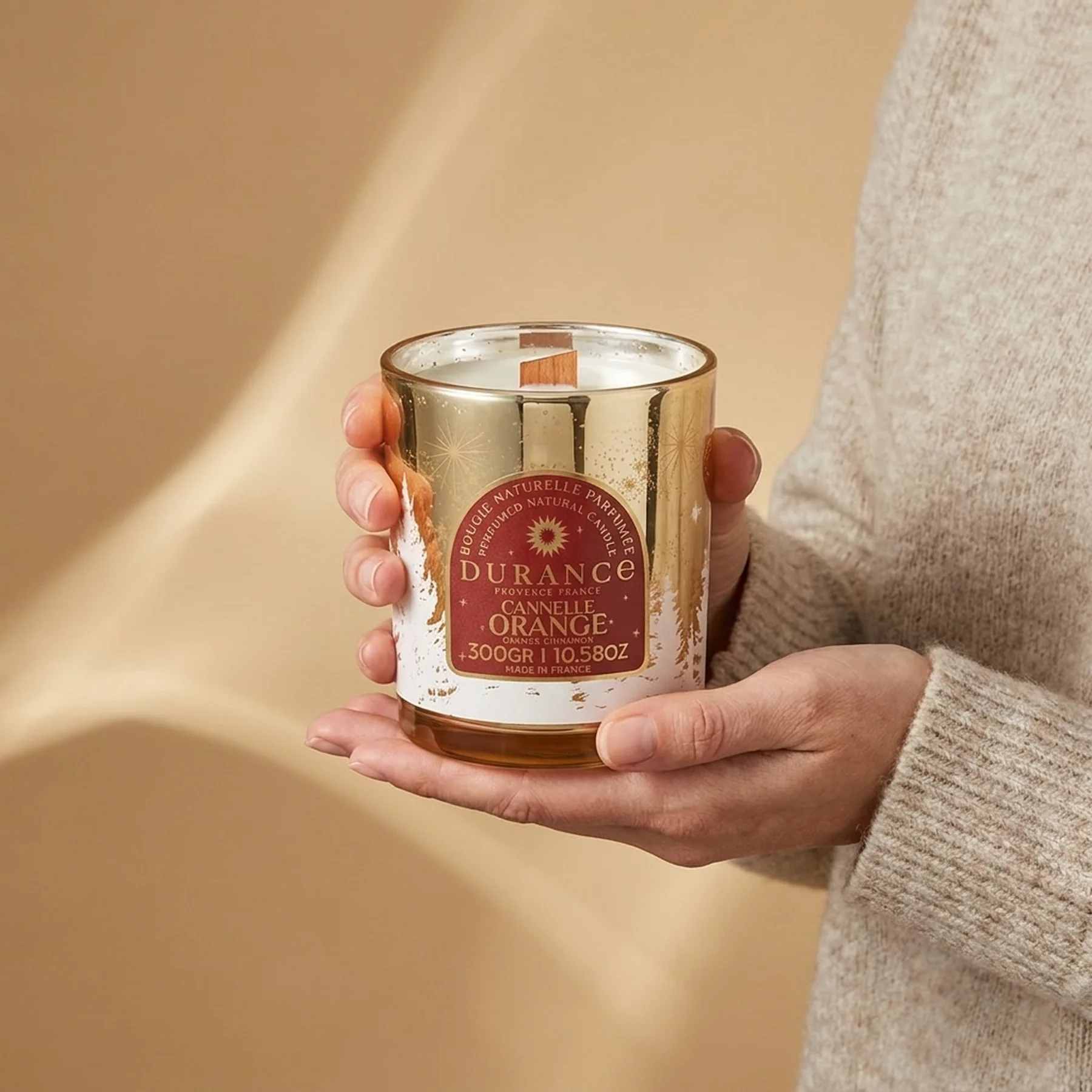 Свеча парфюмированная Durance Candle Wooden Wick 300 г Кориця та апельсин