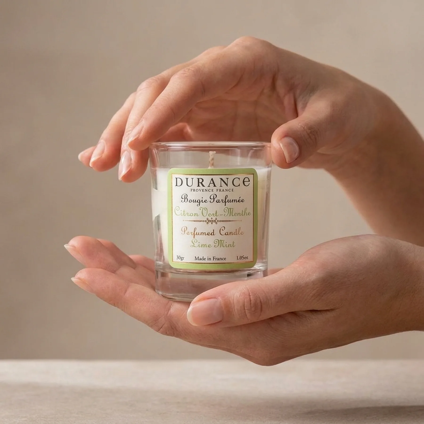 Свеча парфюмированная Durance Mini Perfumed Candle 30 г Лайм-М'ята