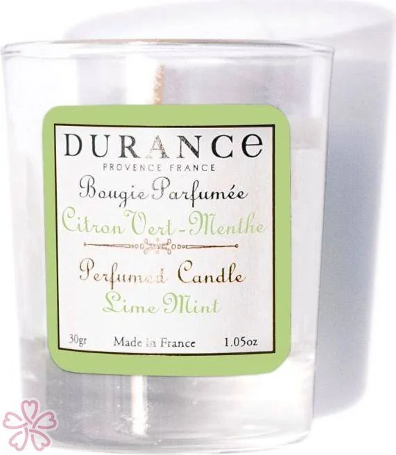 Свеча парфюмированная Durance Mini Perfumed Candle 30 г Лайм-М'ята