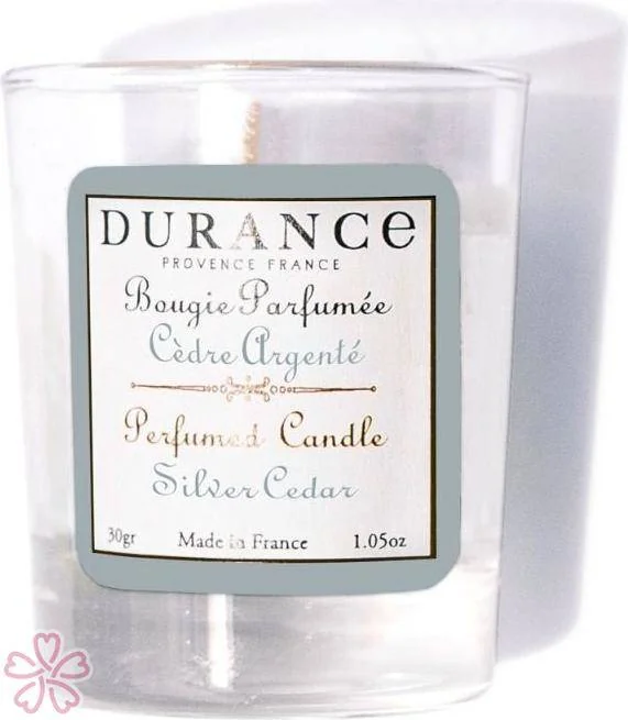 Свеча парфюмированная Durance Mini Perfumed Candle 30 г Срібний кедр