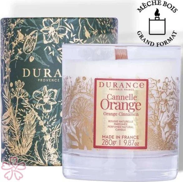 Свеча парфюмированная Durance Perfumed Natural Candle 2024 280 г Кориця з апельсином