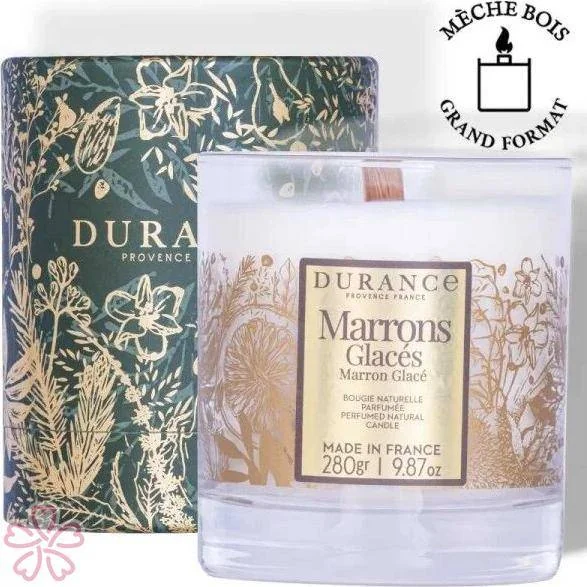 Свеча парфюмированная Durance Perfumed Natural Candle 2024 280 г Зацукровані каштани