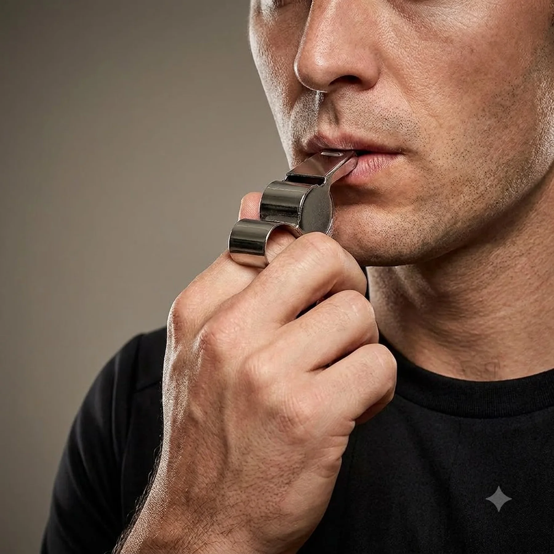 Свисток SELECT Referee whistle with metal finger grip сріблястий One Size (778110-594)