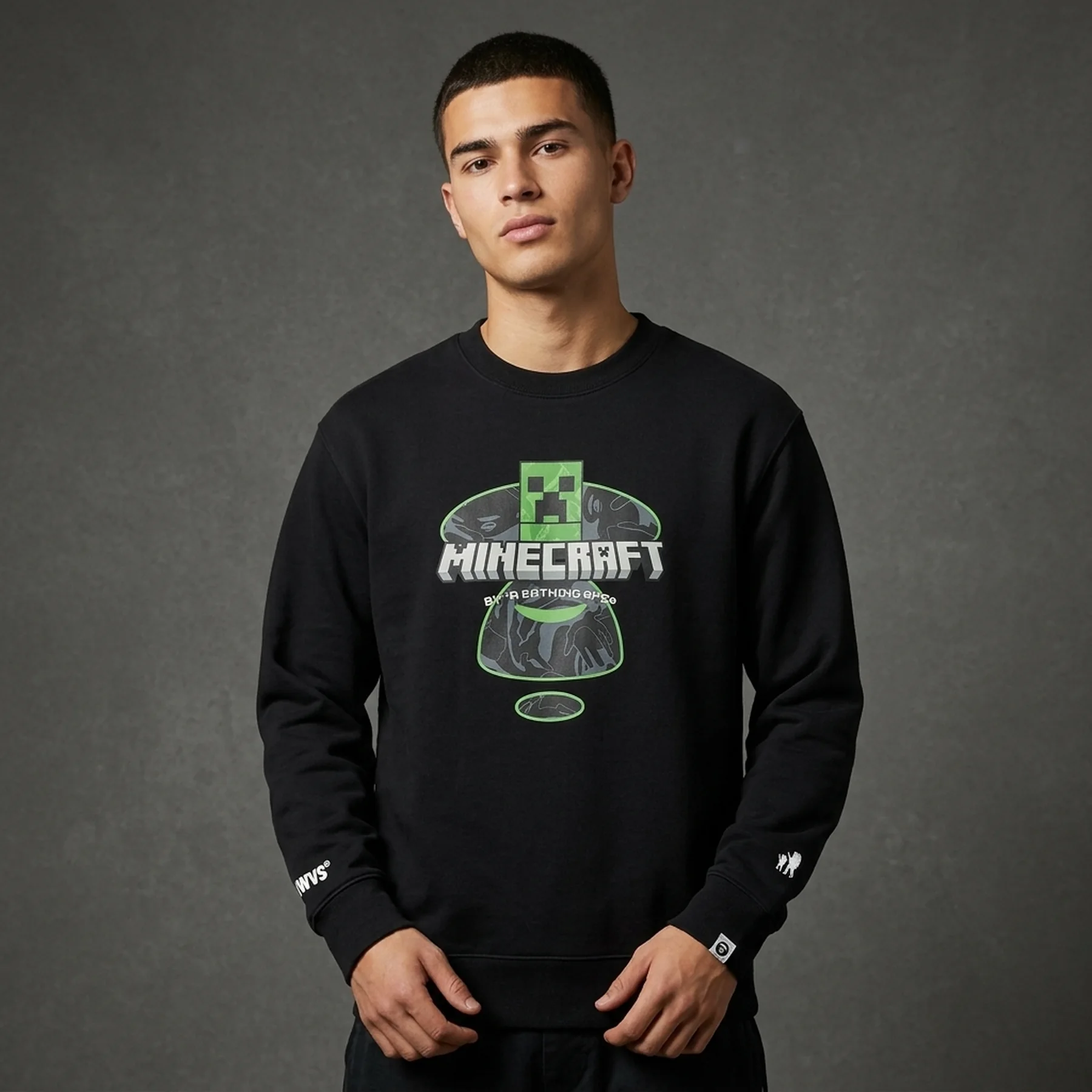 Світшот AAPE By A Bathing Ape x Minecraft Logo Black