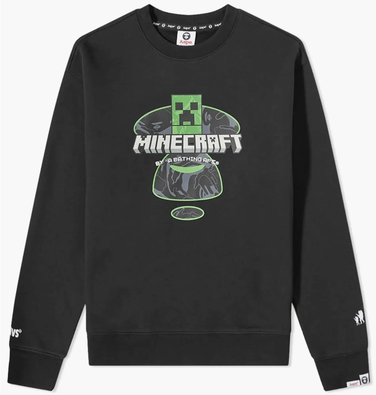 Світшот AAPE By A Bathing Ape x Minecraft Logo Black