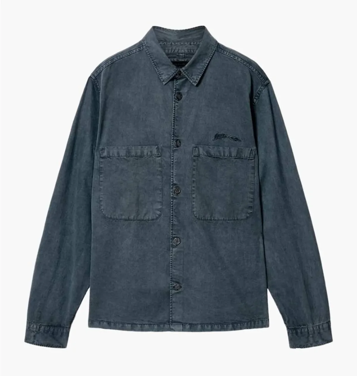 Світшот чоловічий Allsaints Rohdi Long Sleeve Overshirt Dark Steel Blue