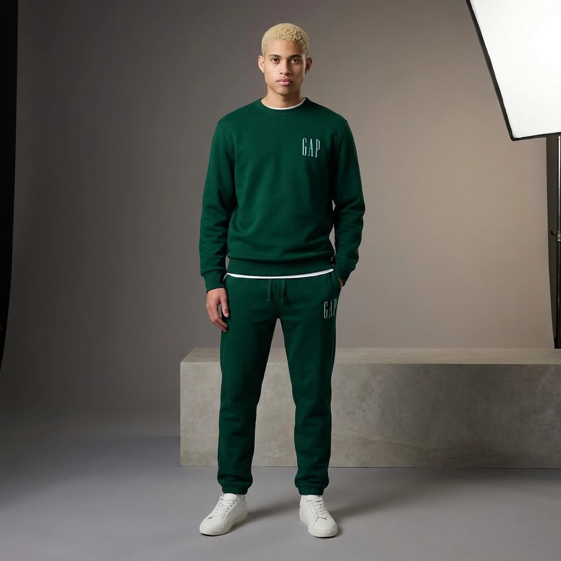 Світшот чоловічий GAP на флісі 1159854701 (Зелений XL)