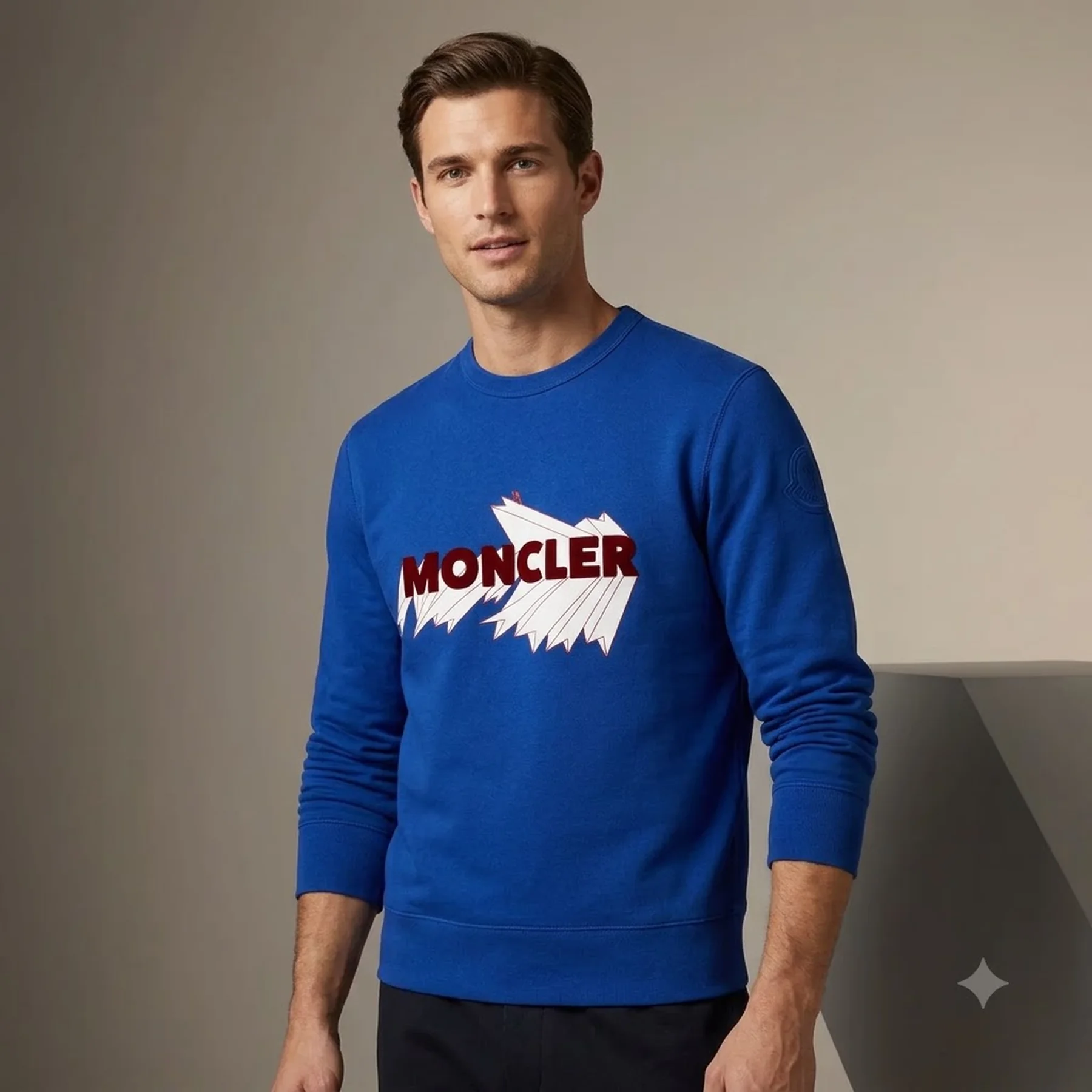 Світшот чоловічий Moncler Graphic Logo Sweatshirt Blue