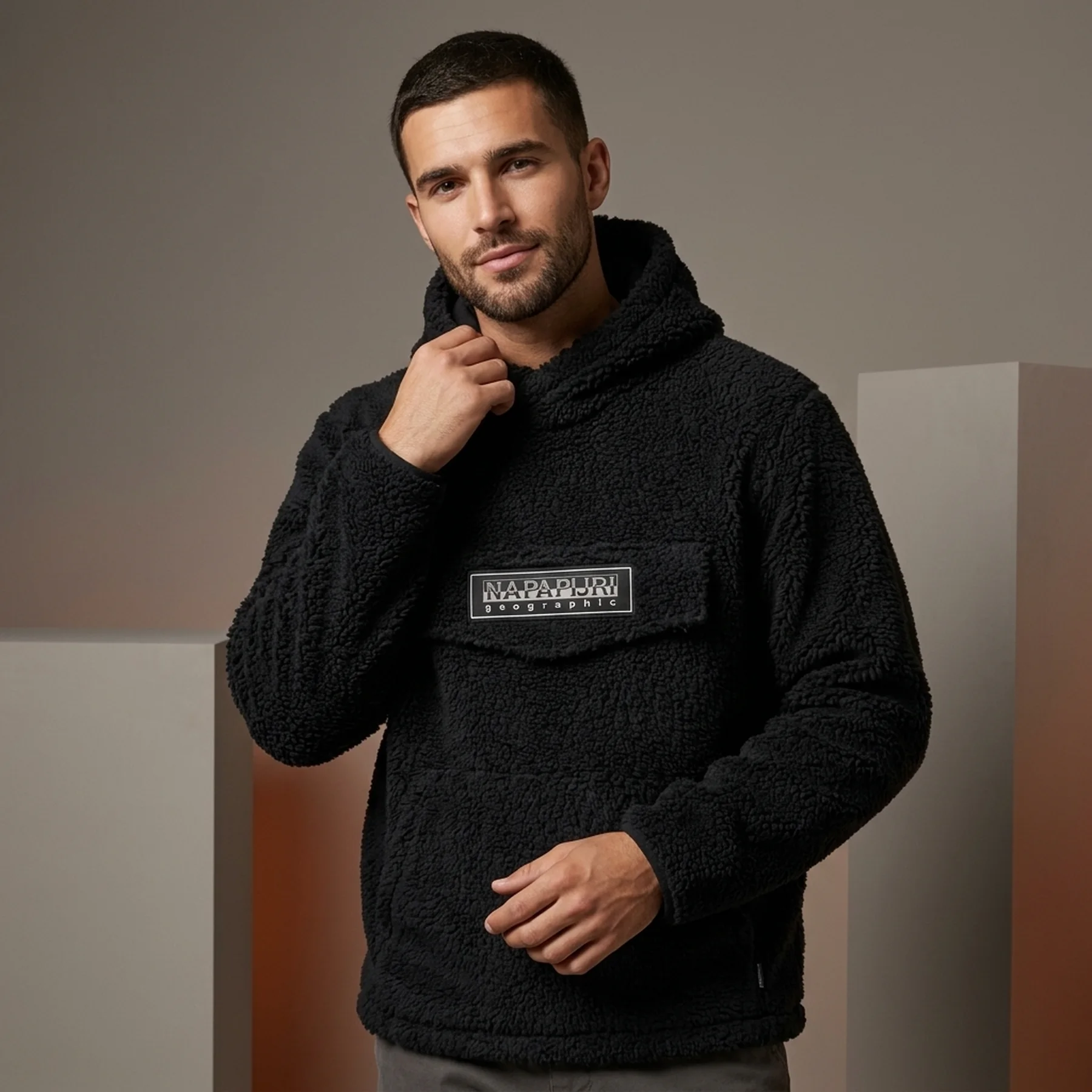 Світшот чоловічий Napapijri T-Patch Curly Black