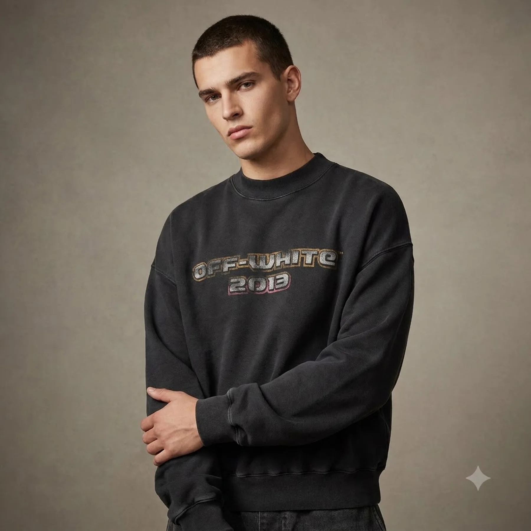 Світшот чоловічий Off-White Digit Bacchus Cotton Sweatshirt