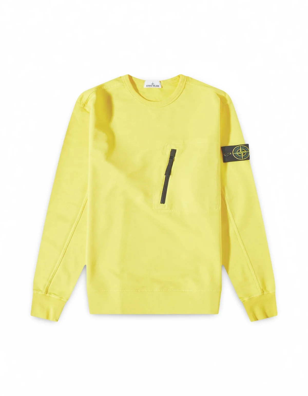 Світшот чоловічий Stone Island Cotton Zip Pocket Detail Crewneck Pczec