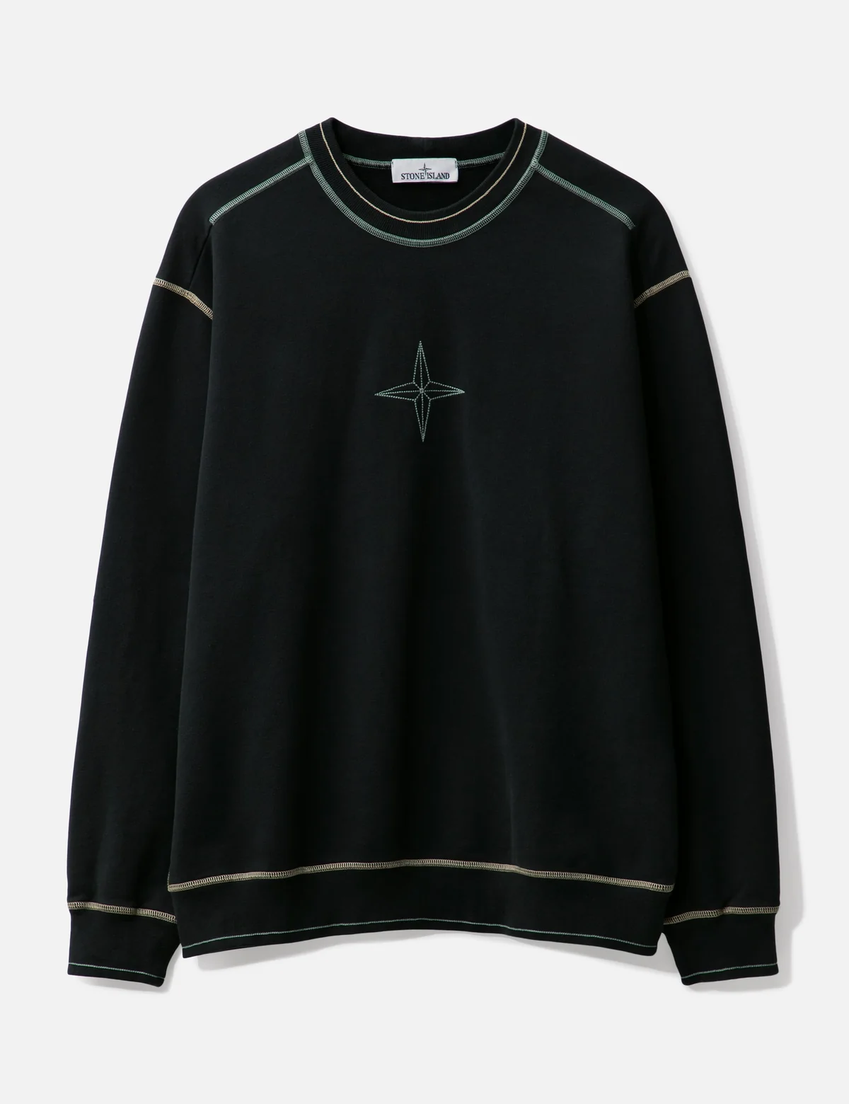 Світшот чоловічий Stone Island Logo Print Crew Neck Pullover Sweatshirt