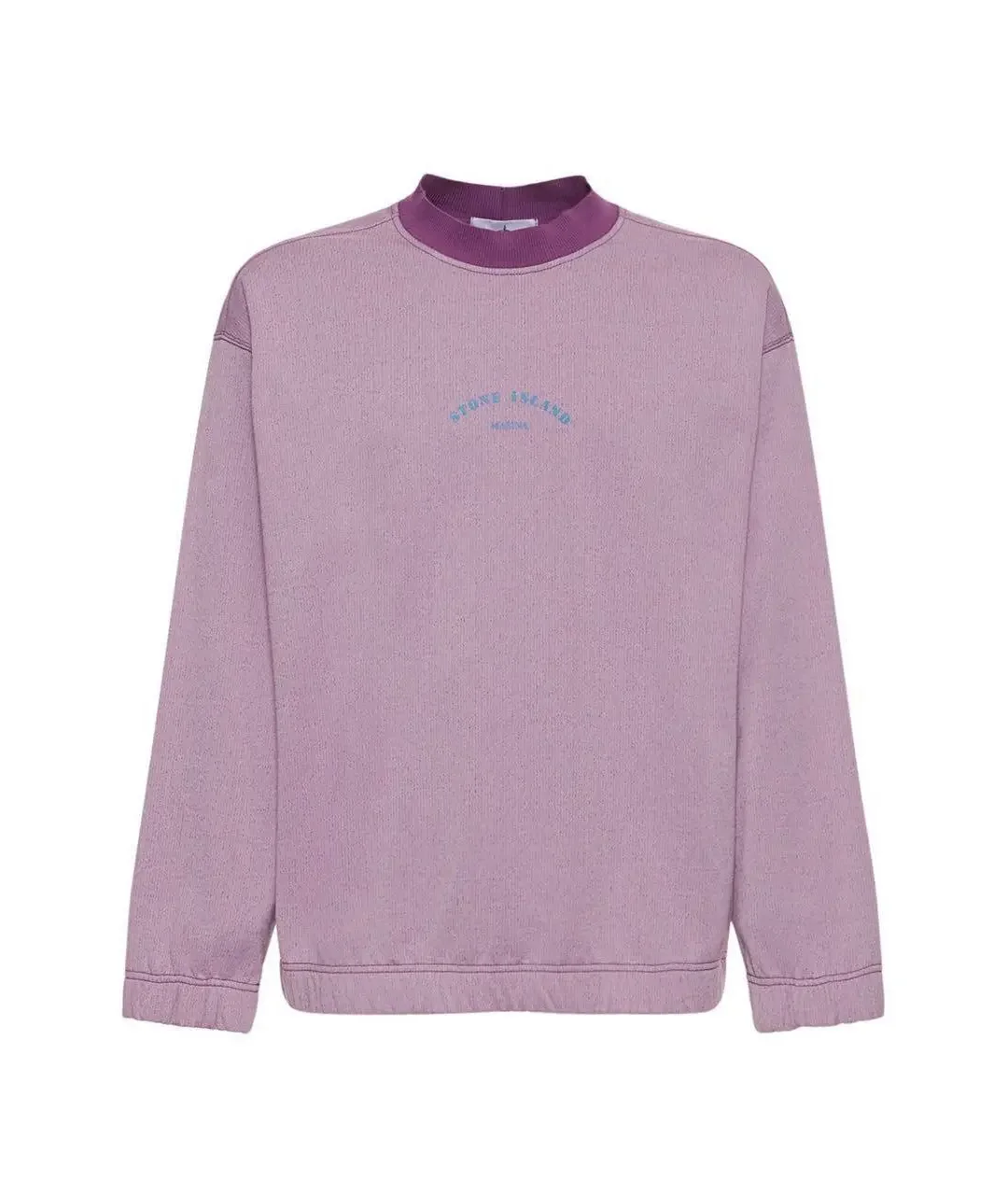 Світшот чоловічий Stone Island SS23 Marina Collection Round Neck Letter Print Casual Loose Sweatshirt Men's Magenta Pczec