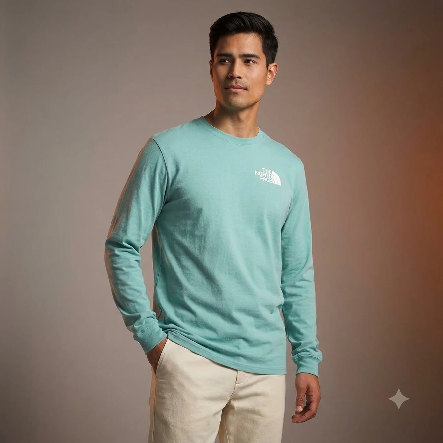 Світшот чоловічий The North Face Long Sleeve Green