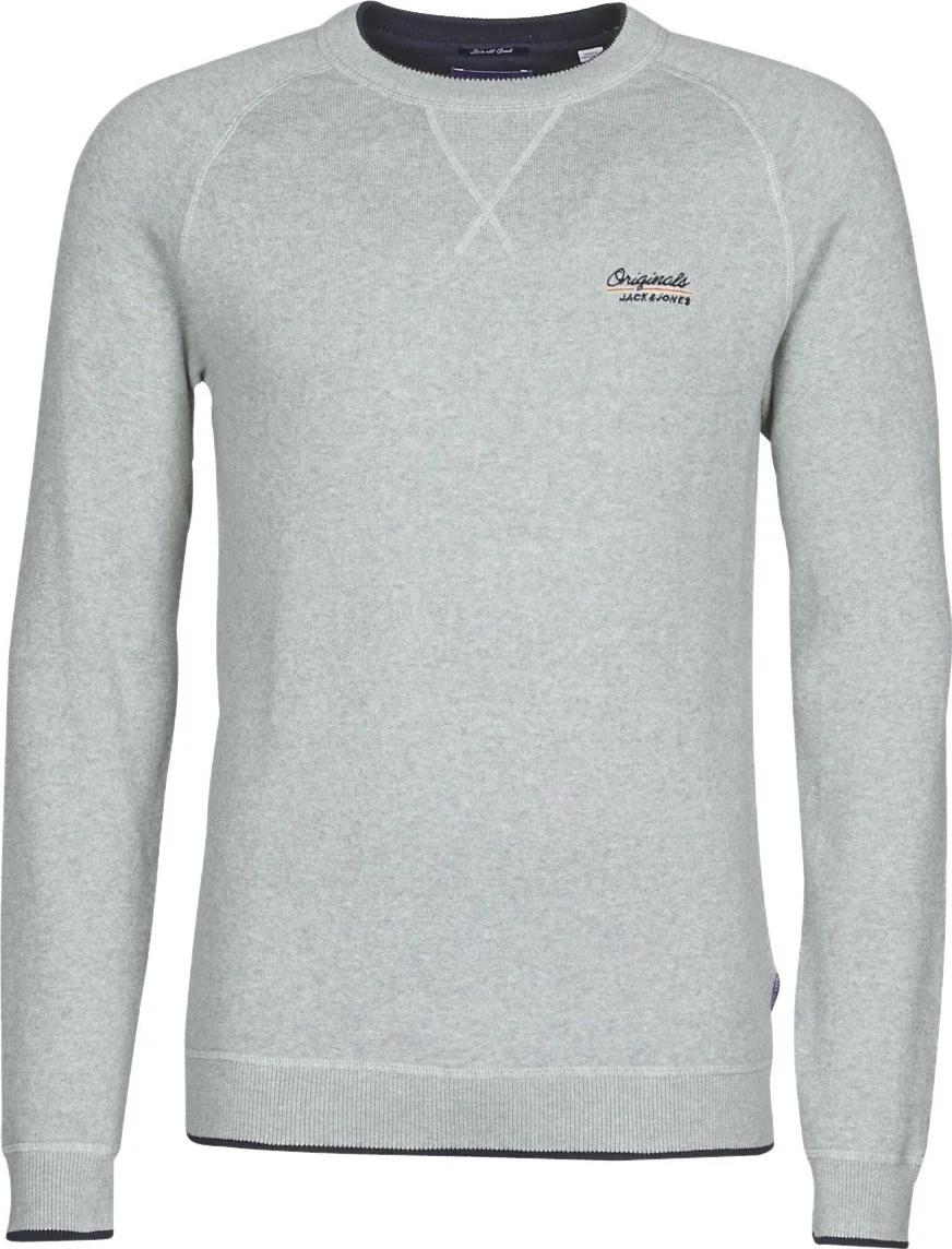 Світшот JORJOES KNIT CREW NECK 12175774 Light Grey Jack & Jones S Сірий