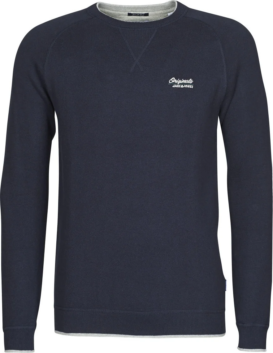 Світшот JORJOES KNIT CREW NECK 12175774 Sky Captain Jack & Jones S Темно-синій