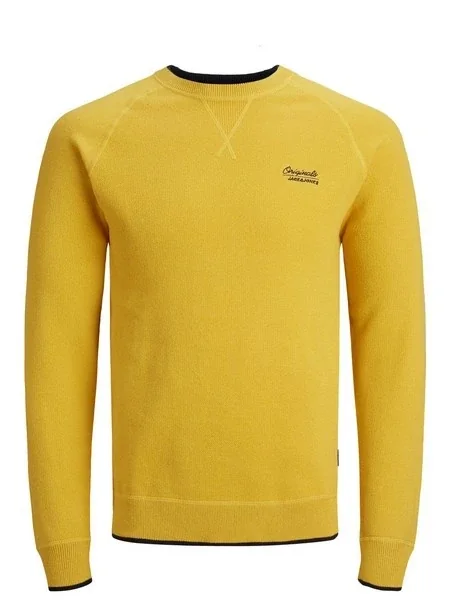 Світшот JORJOES KNIT CREW NECK 12175774 Spicy Mustard Jack & Jones M Жовтий