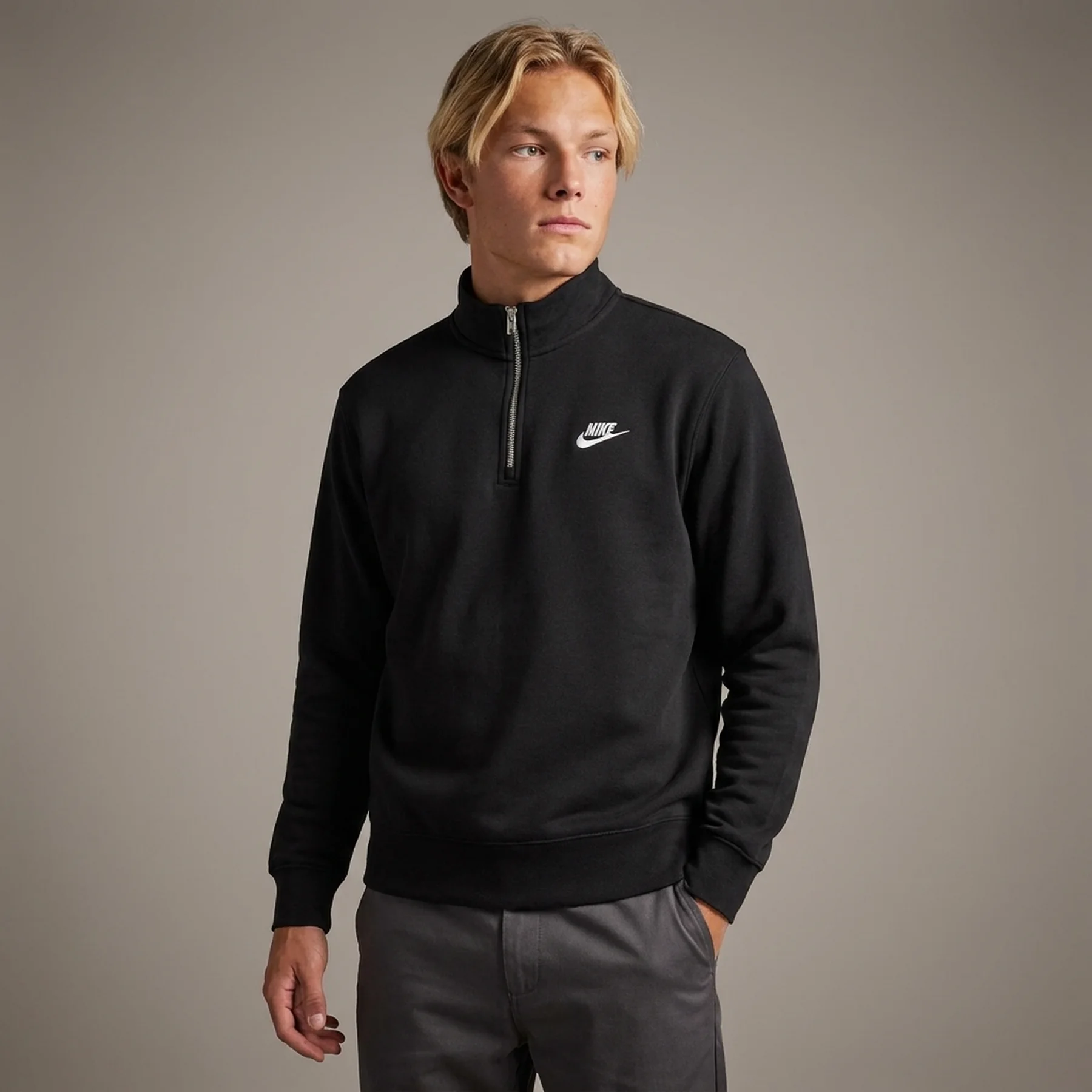 Світшот Nike Club Basket Ball Half-Zip Top Black