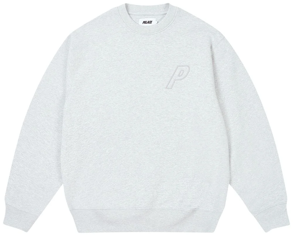 Світшот Palace Outline P-3 Crew Grey Marl