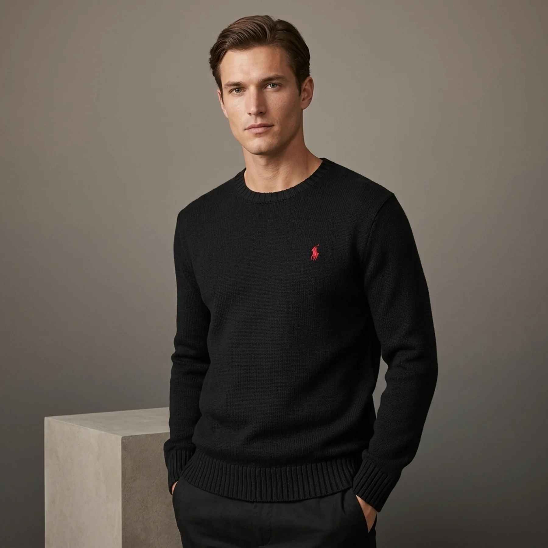 Світшот Polo Ralph Lauren Cotton Crew Neck Sweater black