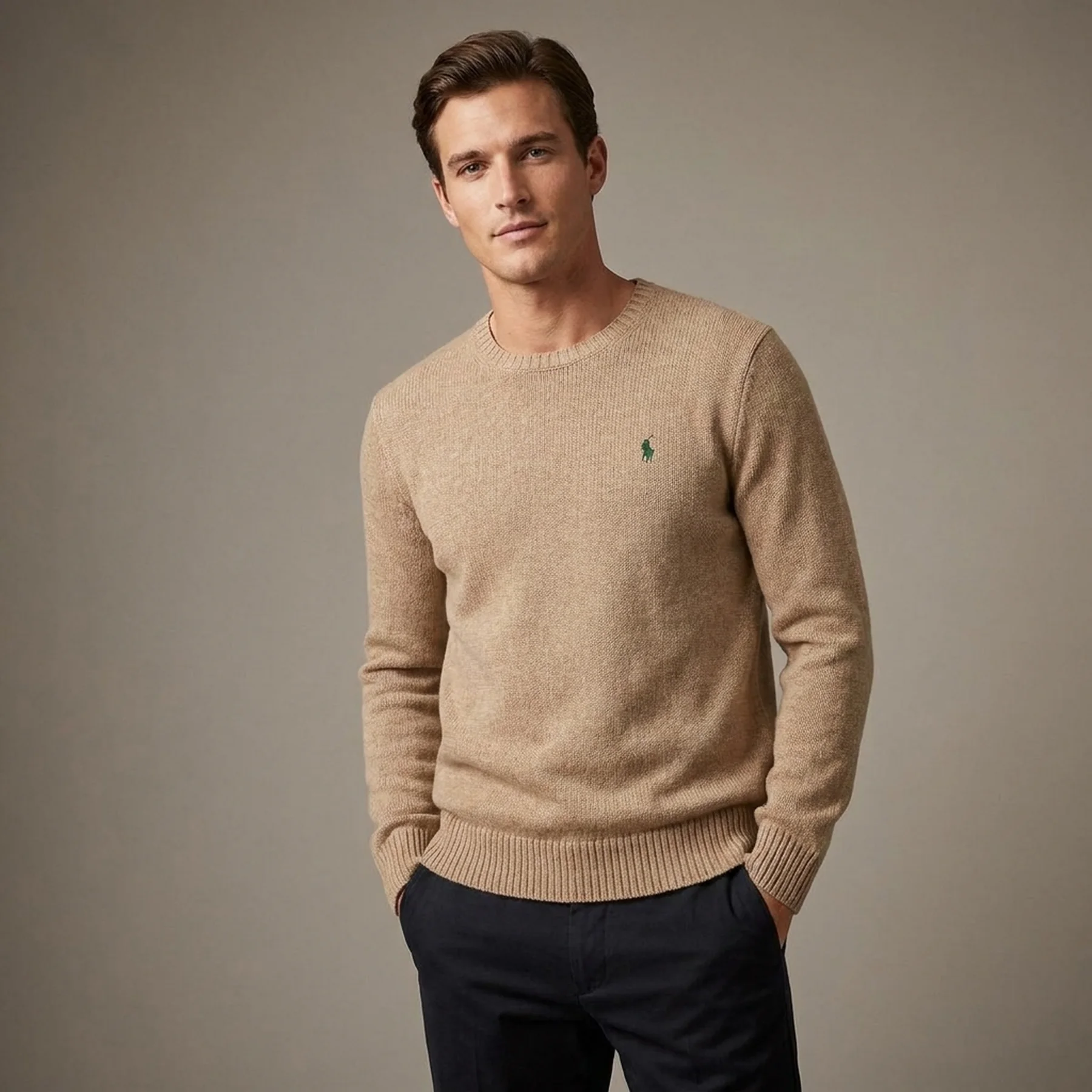 Світшот Polo Ralph Lauren Cotton Crew Neck Sweater Bronze Melange