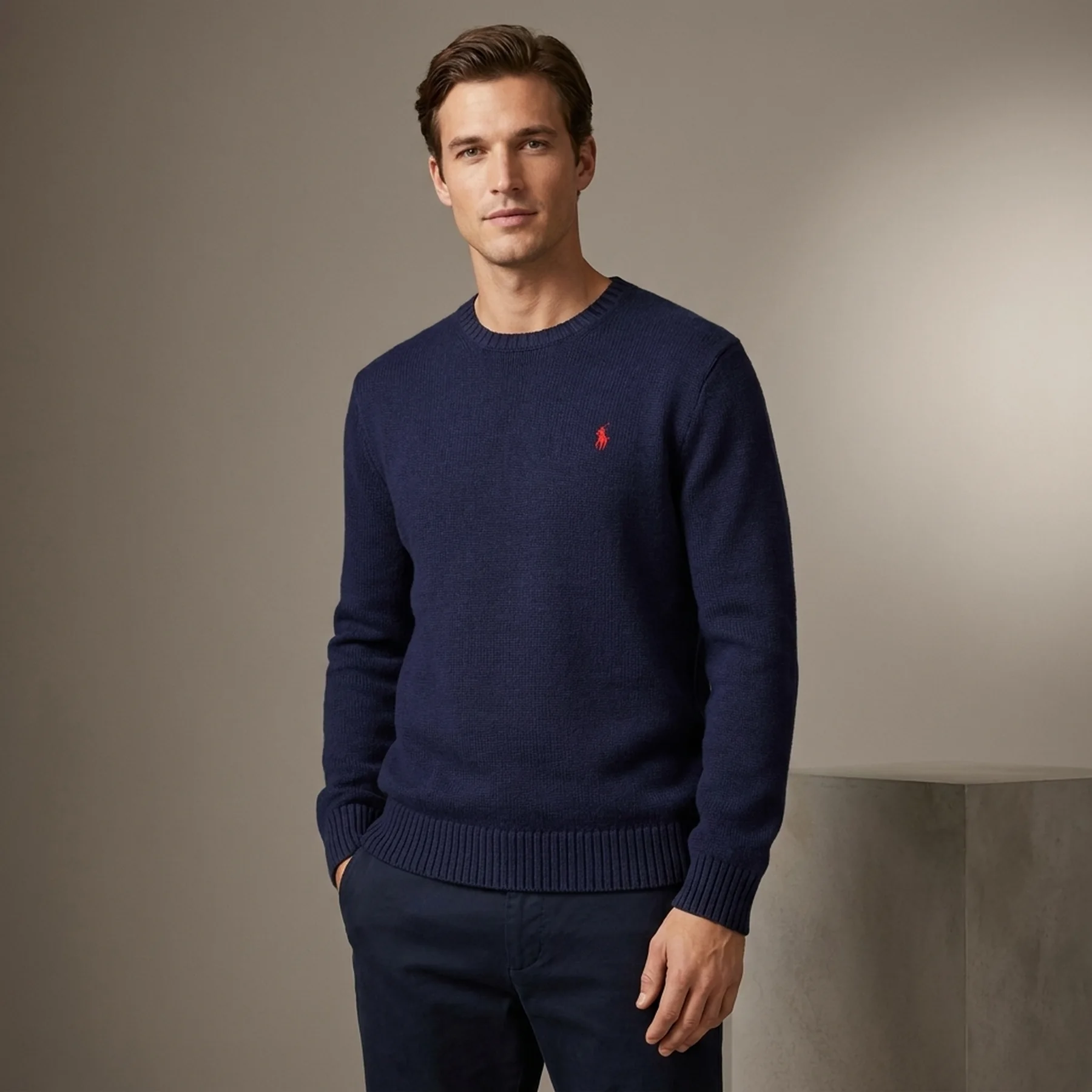 Світшот Polo Ralph Lauren Cotton Crew Neck Sweater Hunter Navy