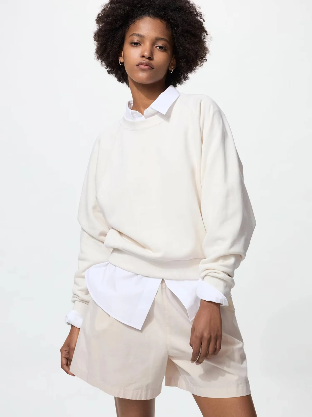 Світшот UNIQLO з круглим вирізом 1159854268 (Молочний L)