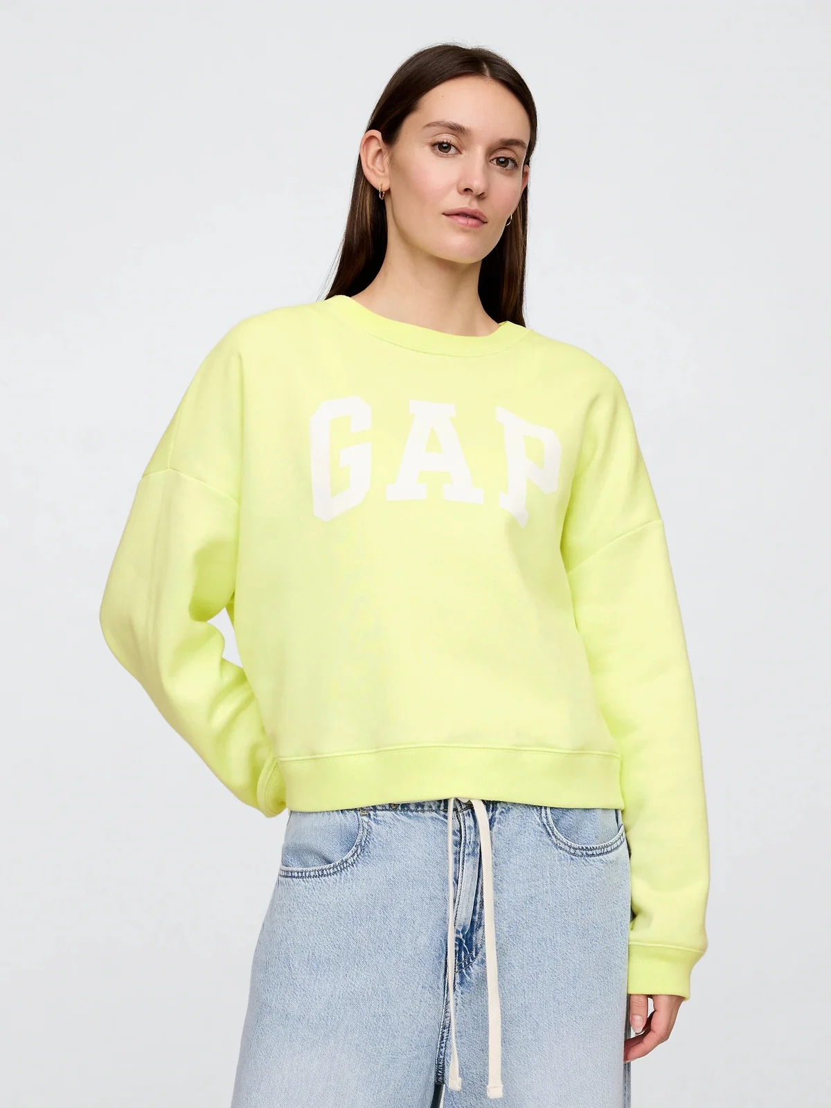 Світшот жіночий на флісі GAP з логотипом 1159835933 (Жовтий XL)