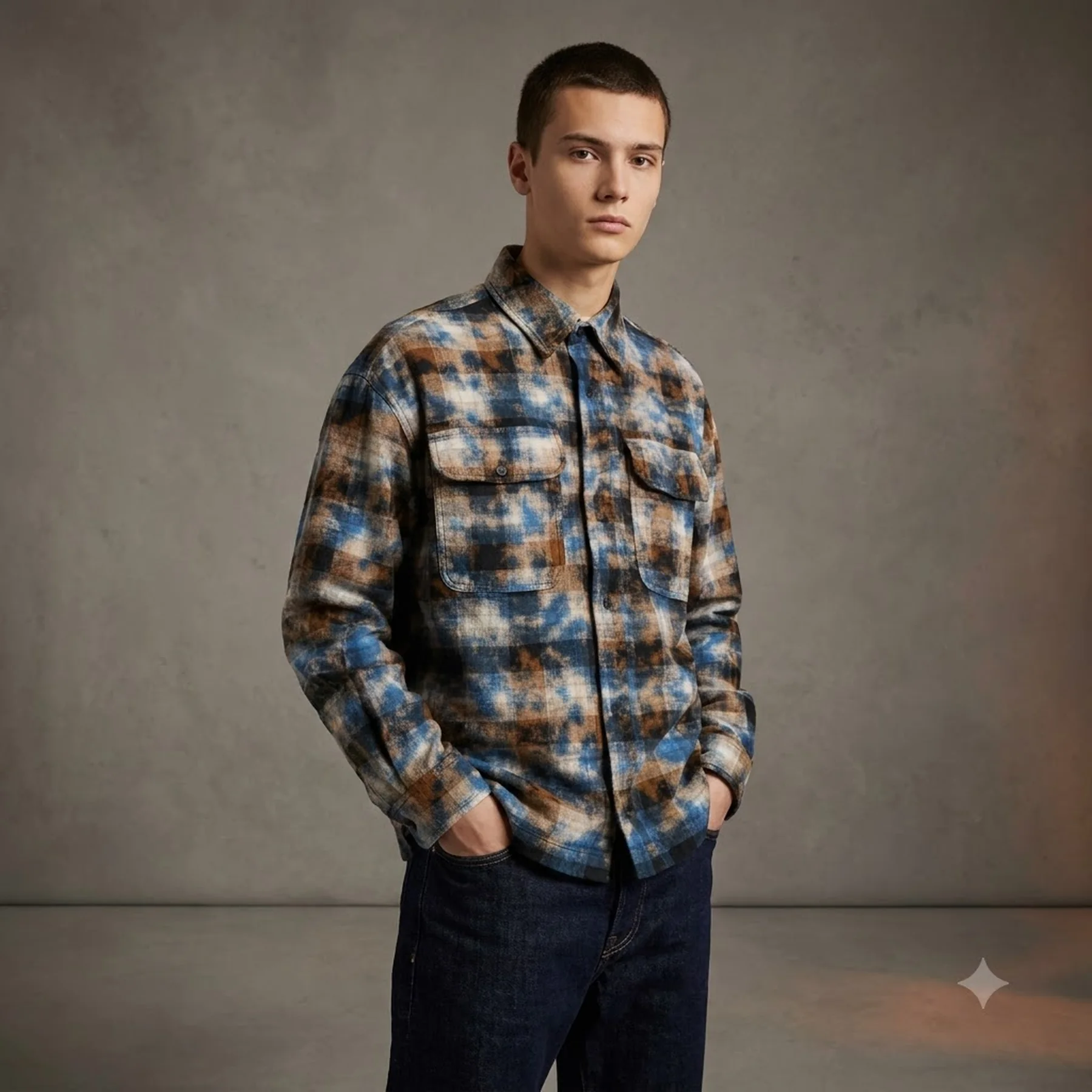 Світшоти Palm Angels Curved Logo Check Shirt Palm Angels