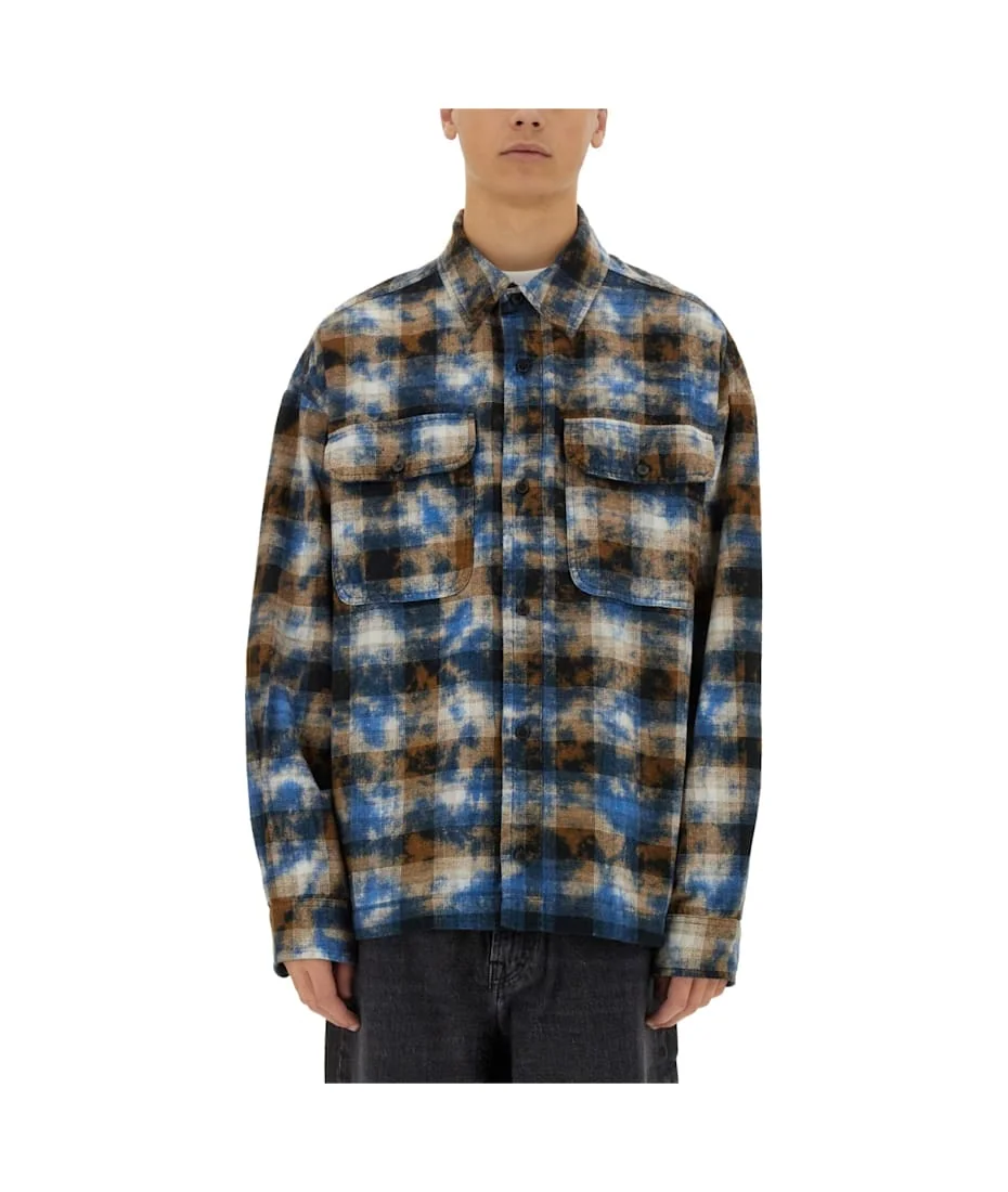 Світшоти Palm Angels Curved Logo Check Shirt Palm Angels