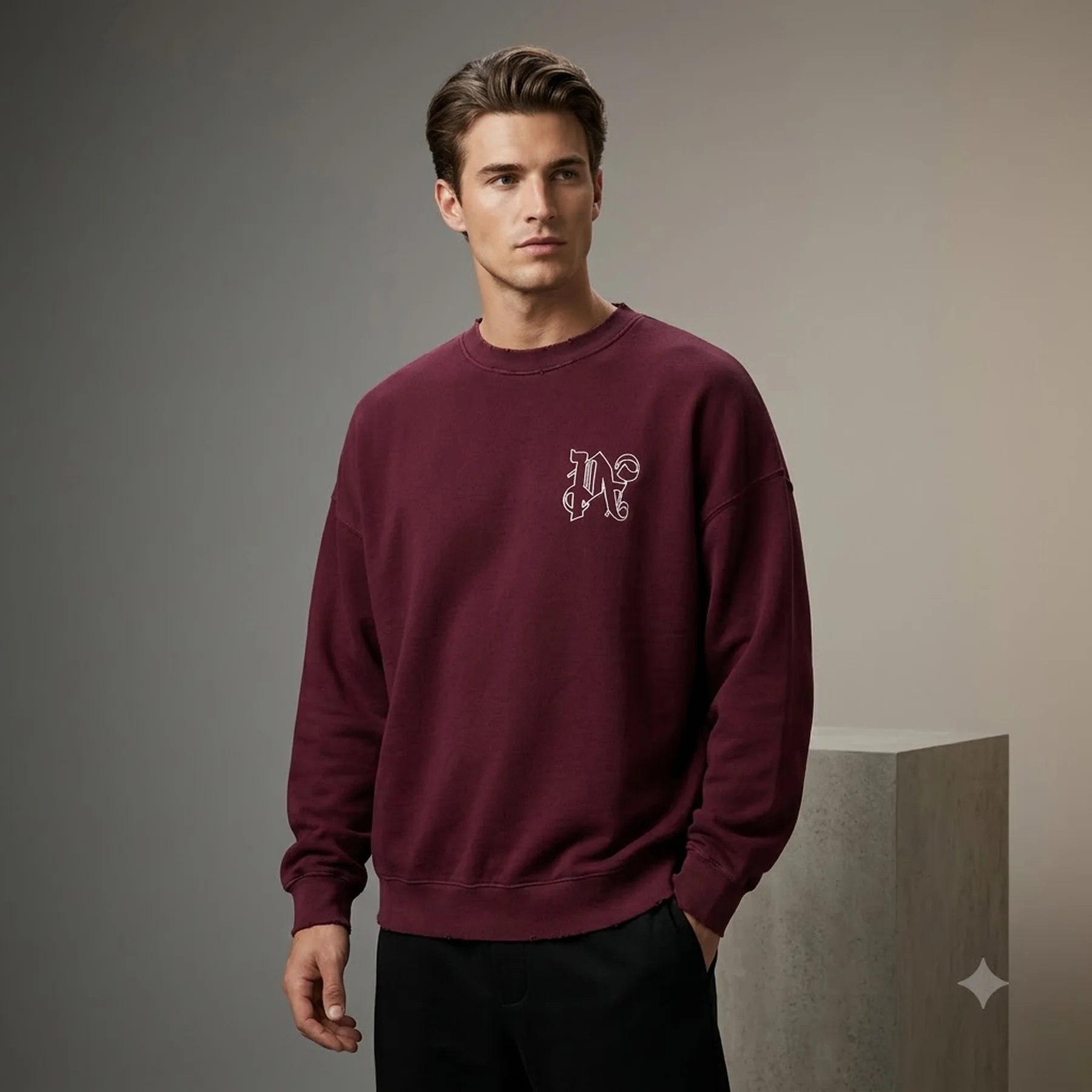 Світшоти Palm Angels Monogram Red Sweatshirt Palm Angels