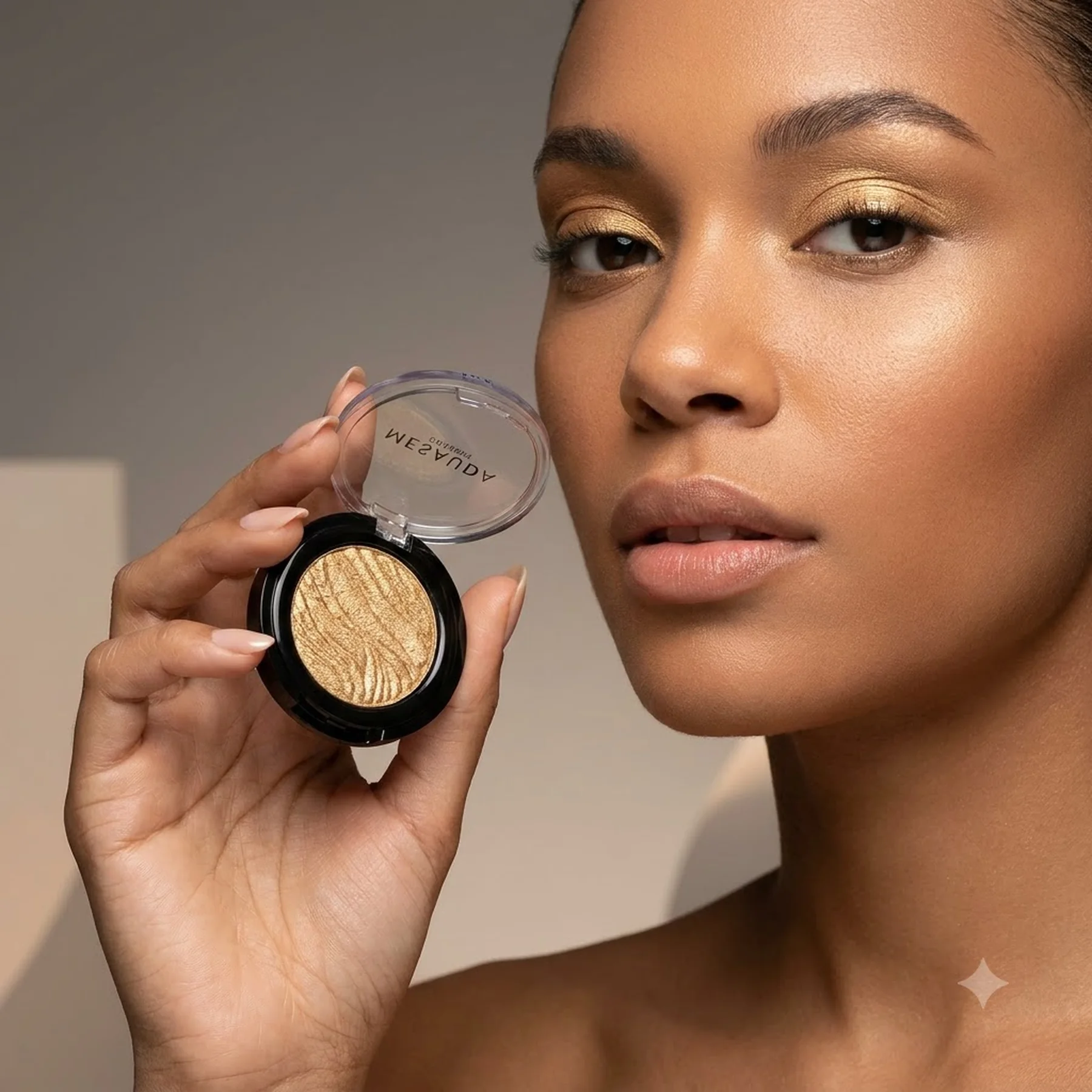 Сияющие тени для век MESAUDA Vibrant Eyeshadow 210 GOLDUST