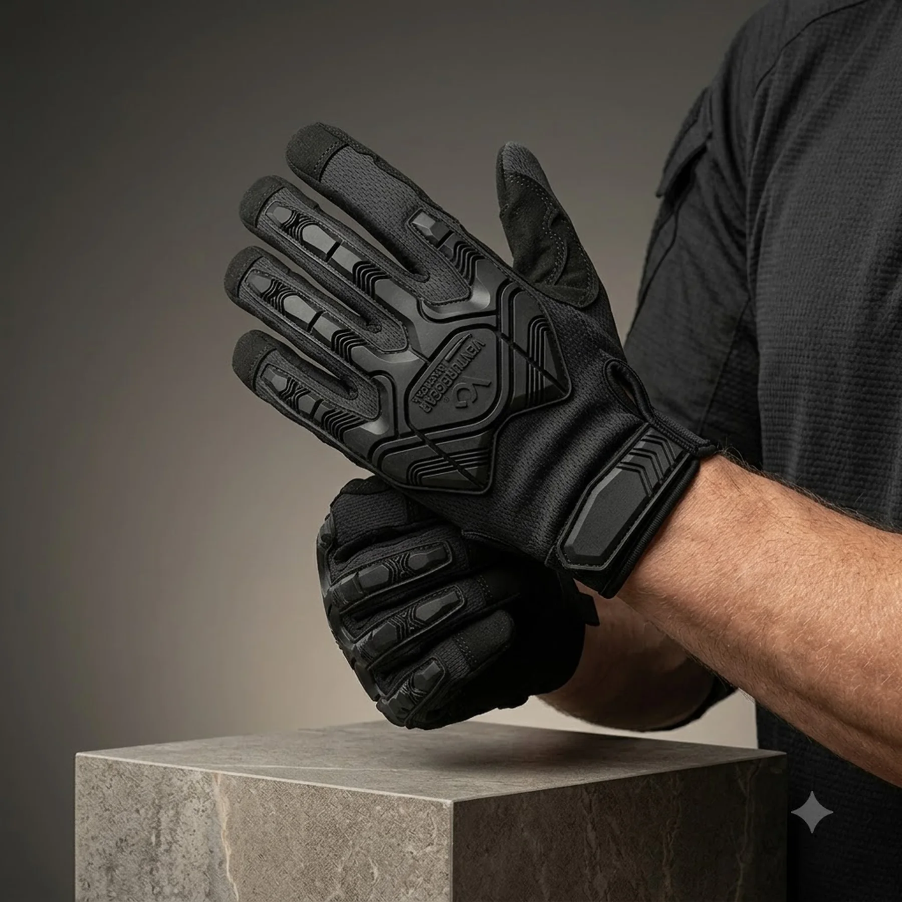 Тактические перчатки противоударные Venture Gear Tactical VGTG40 Heavy-Duty Impact Operator, черные, размер XL (10)