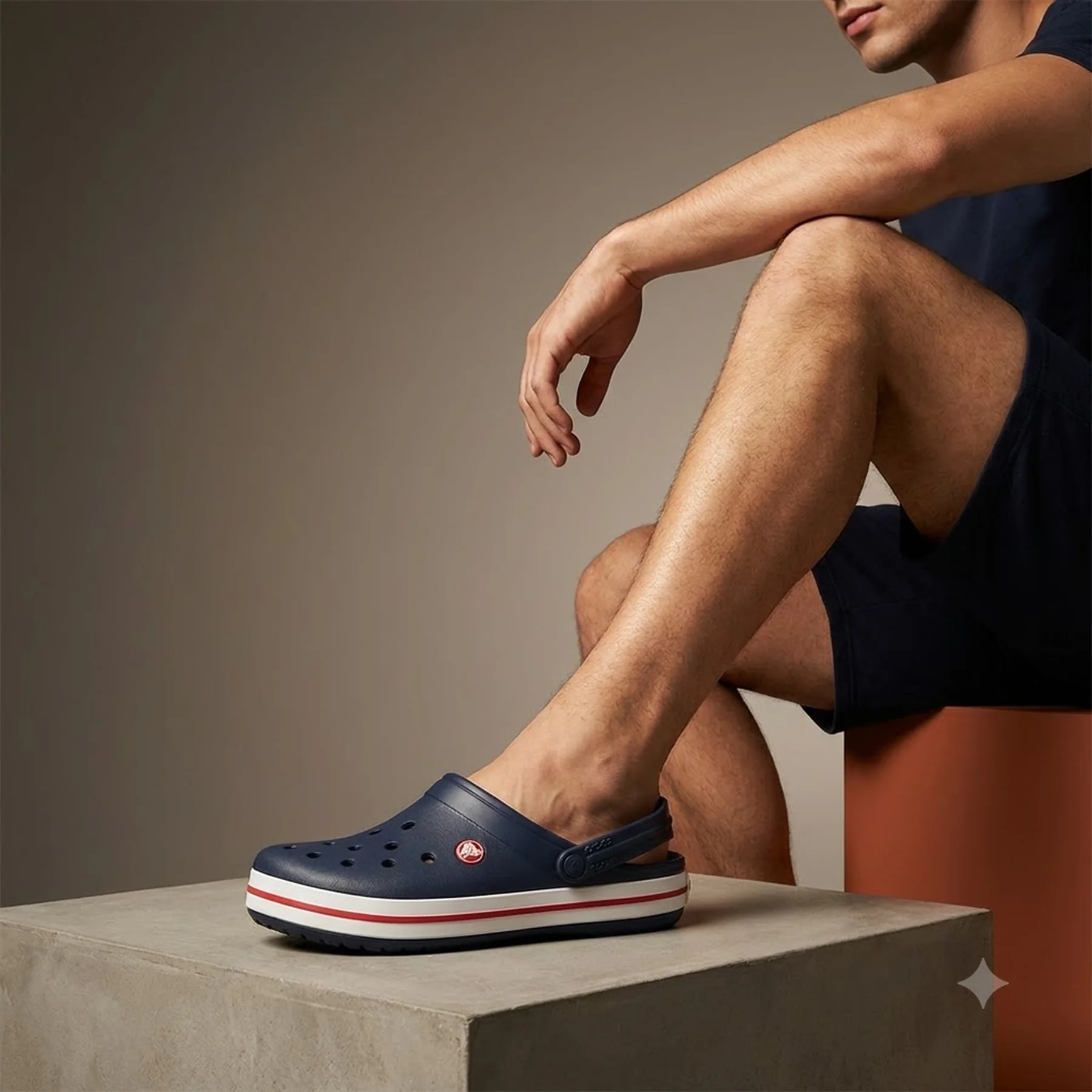 Тапочки чоловічі Crocs Jibbitz Crocband (11016-410)